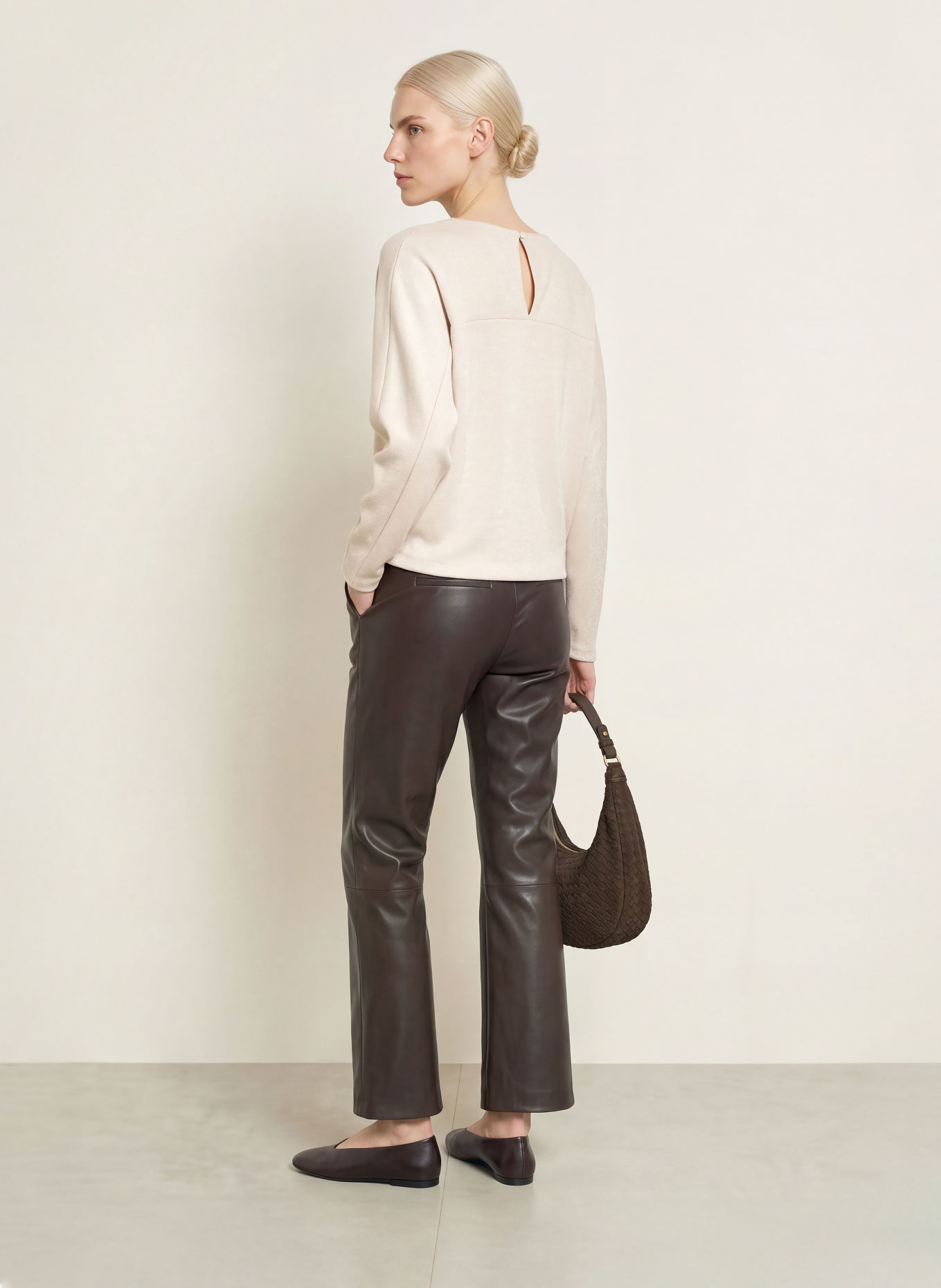 OPUS Sweatshirt GANTI avec fil pailleté: CRÈME