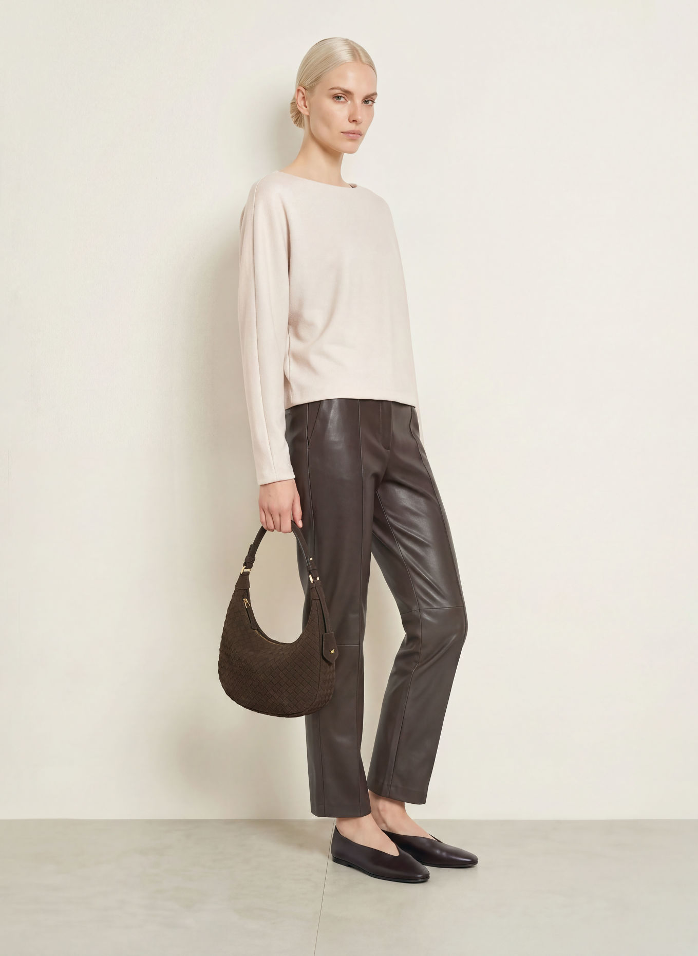 OPUS Sweatshirt GANTI avec fil pailleté: CRÈME