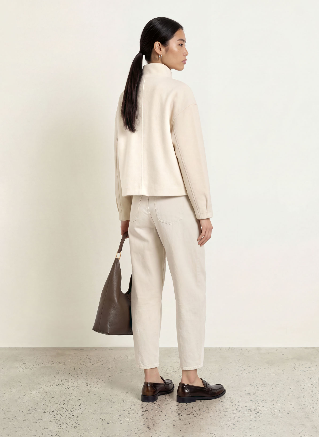 OPUS Sweat zippé GINKA: CRÈME