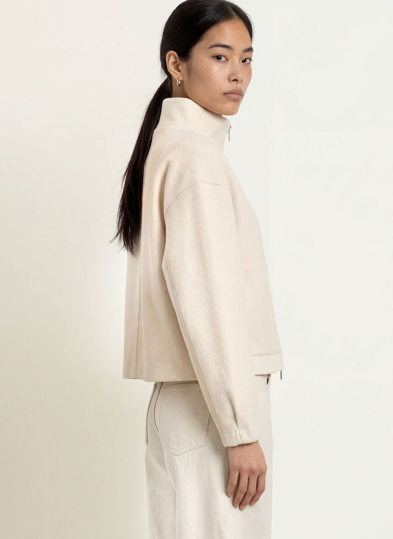 OPUS Sweat zippé GINKA: CRÈME