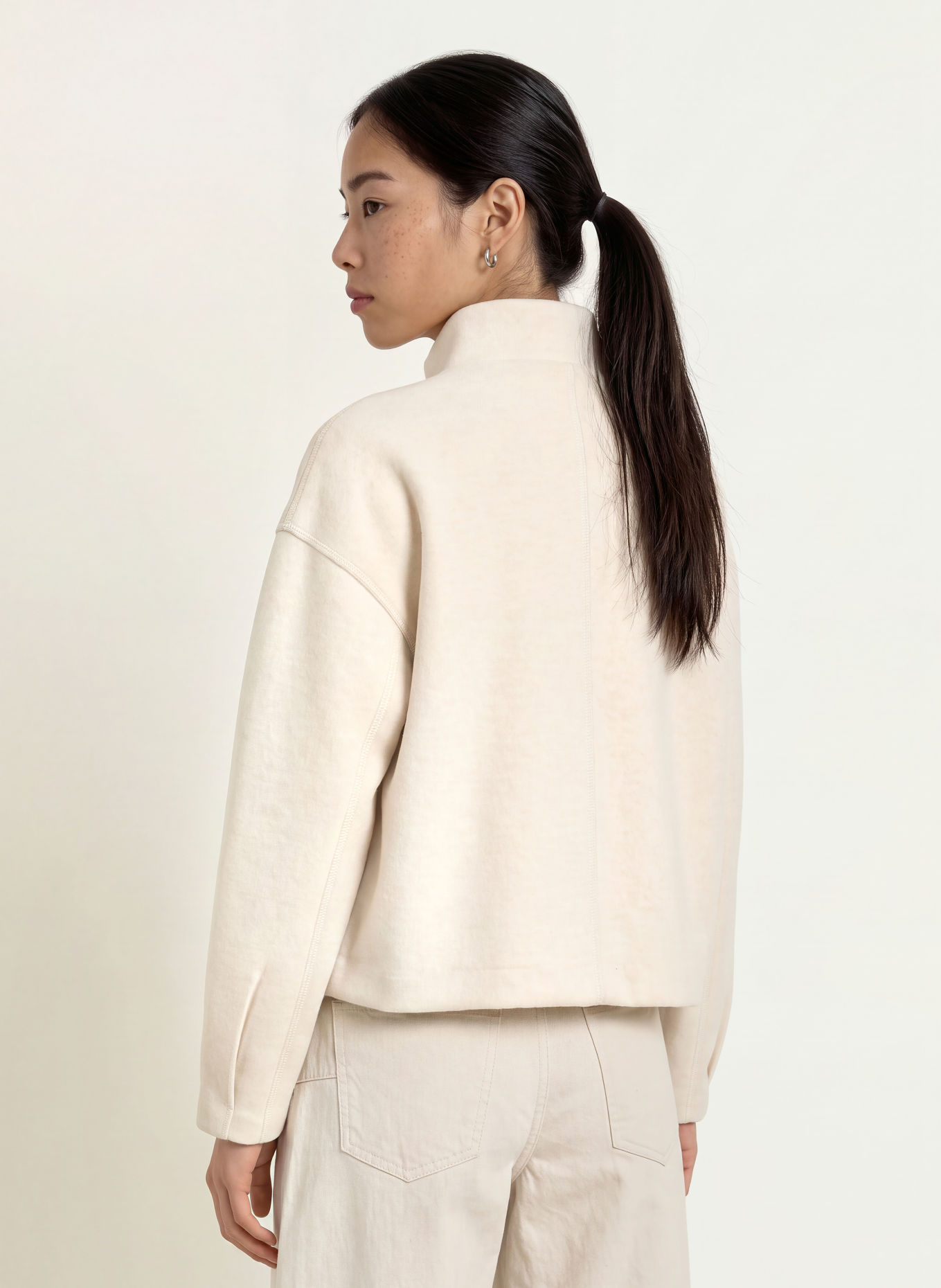 OPUS Sweat zippé GINKA: CRÈME