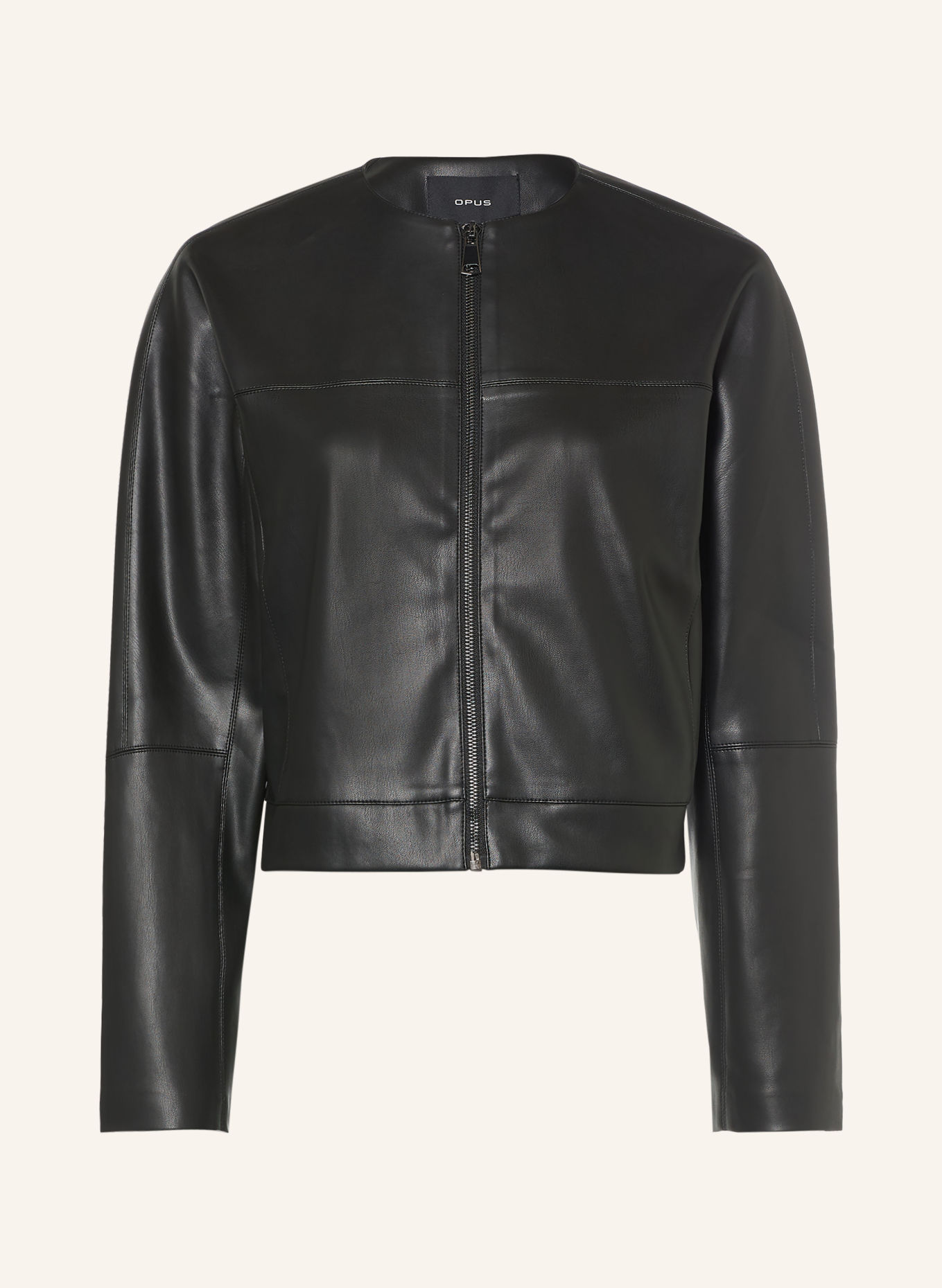 OPUS Veste JATINA aspect cuir: NOIR