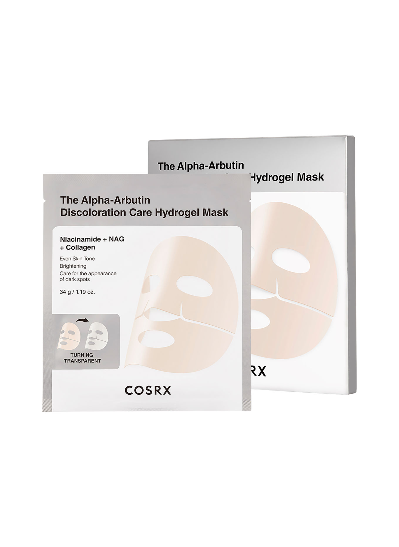 COSRX THE ALPHA-ARBUTIN DISOLORATION CARE HYDROGEL MASK (3 STÜCK)