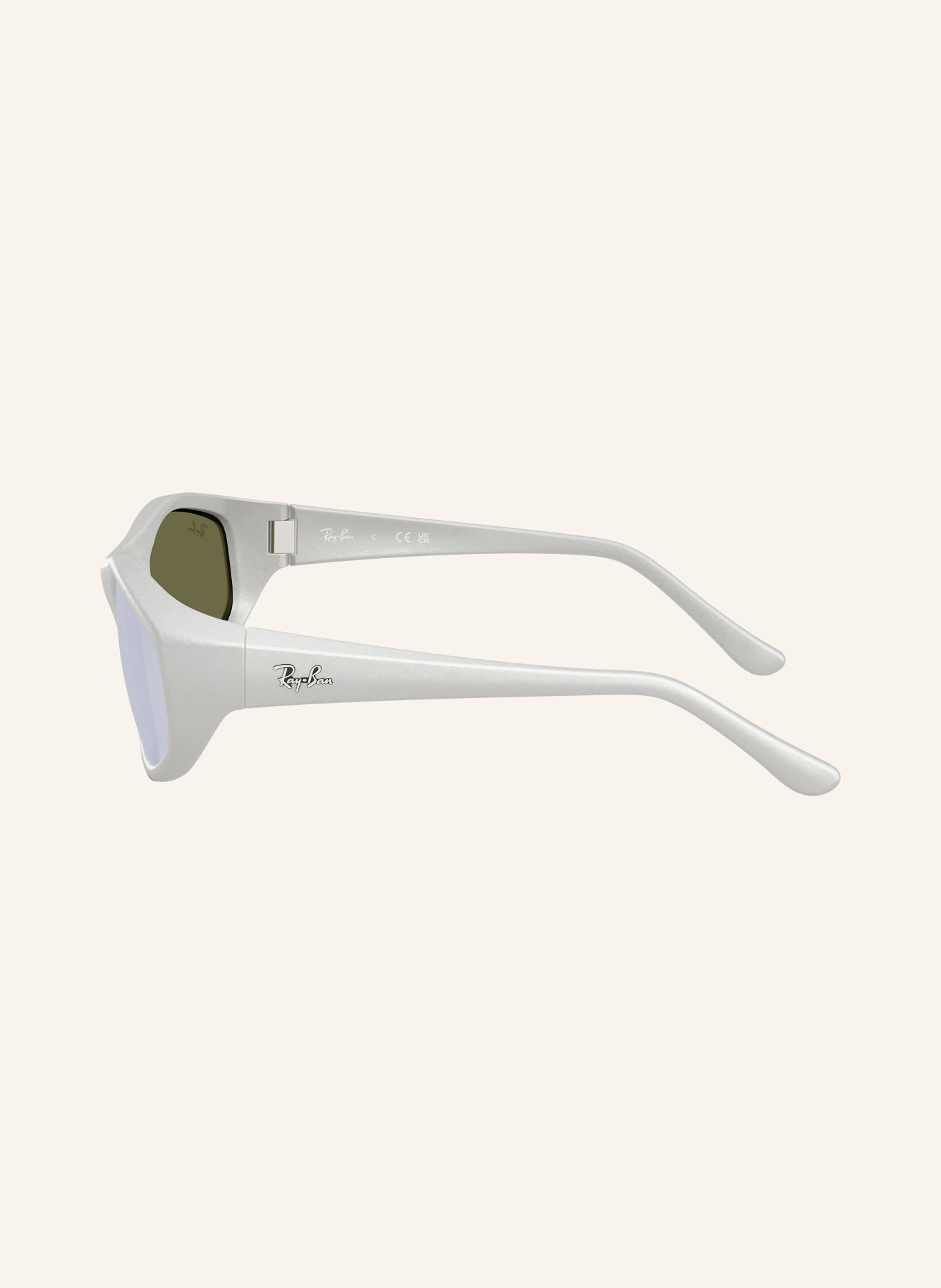 Ray-Ban Solbrille RB2228F: SØLV/MØRKEGRØN SPEJLET