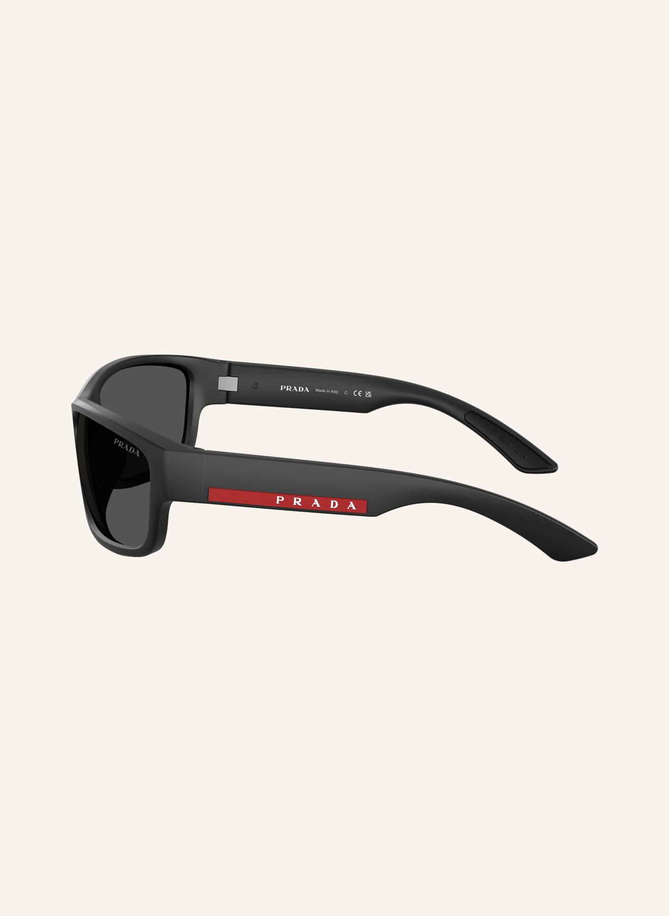PRADA LINEA ROSSA PS C04S Sunglasses: MATTE BLACK/ DARK GRAY