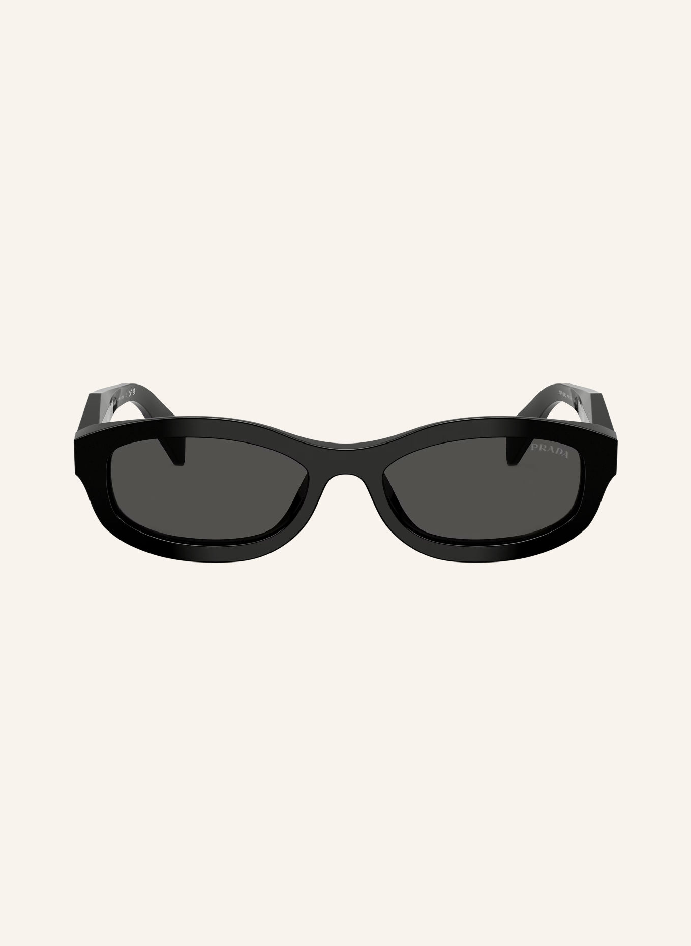 PRADA Solbrille PR D24S: SORT/ MØRKEGRÅ