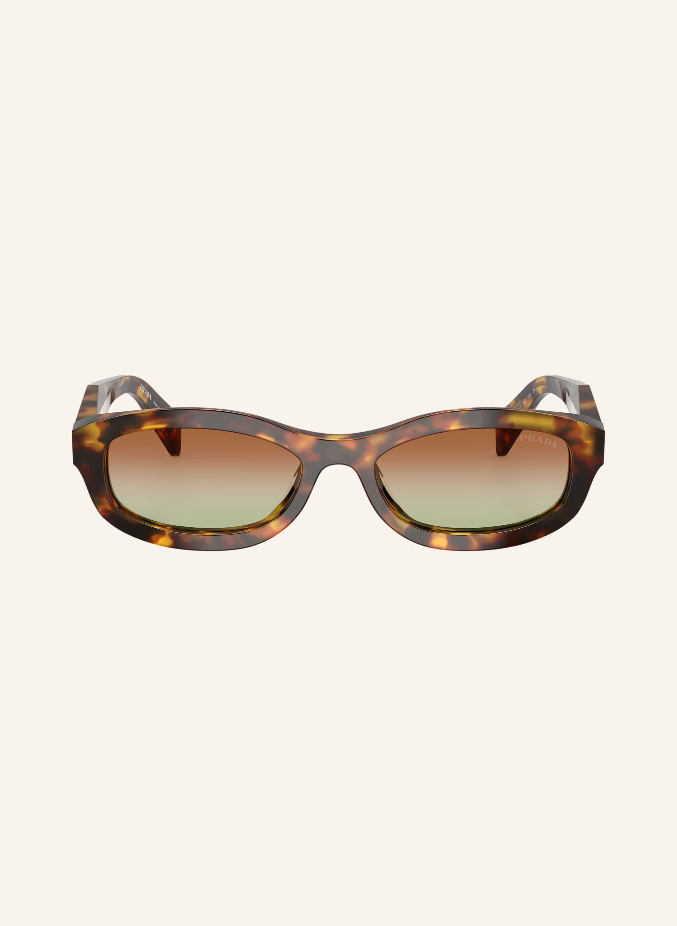 PRADA PR D24S Sunglasses: HONEY TORTOISE/GREEN BROWN