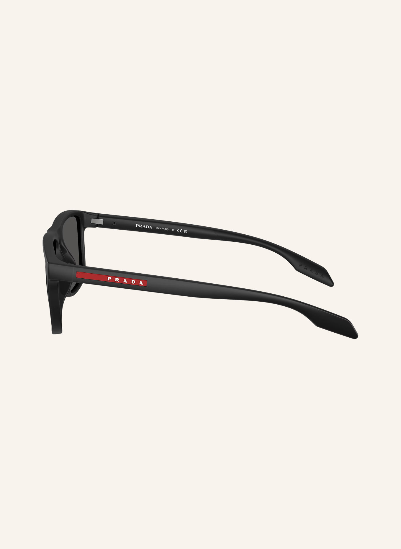 PRADA LINEA ROSSA Zonnebril PS C01S: MATZWART/ DONKERGRIJS