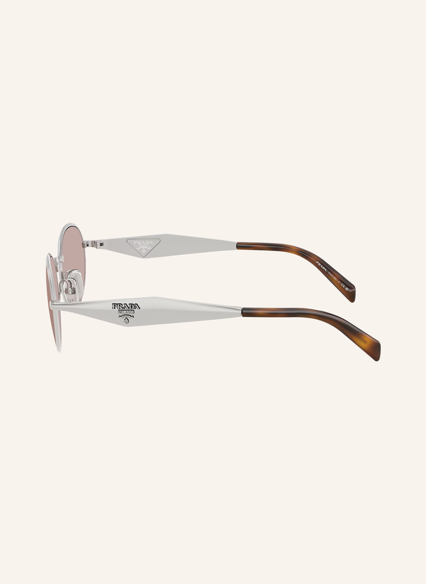 PRADA Solbrille PR D57S: SØLV/LYSLILLA