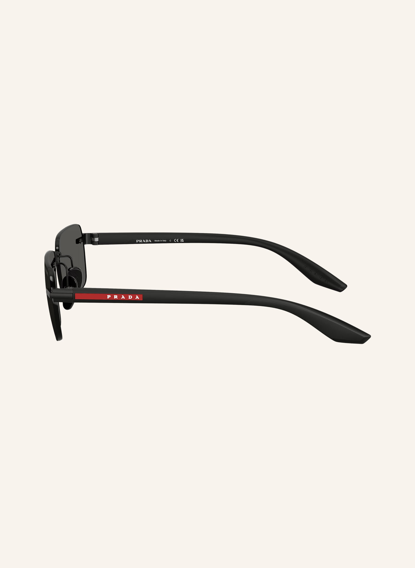 PRADA LINEA ROSSA Zonnebril PS C52S: MATZWART/ DONKERGRIJS