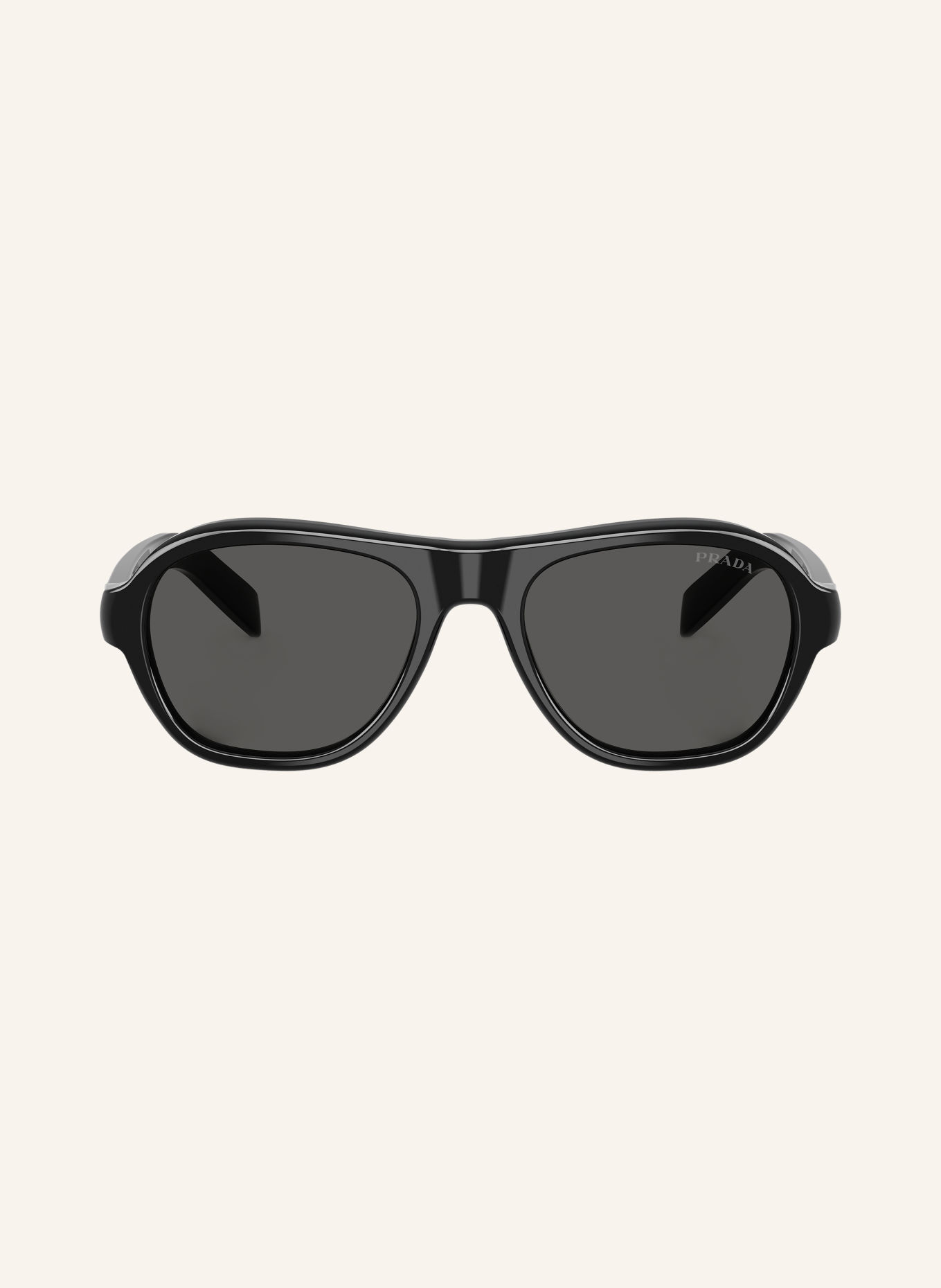 PRADA Solbrille PR D14S: SORT/ MØRKEGRÅ