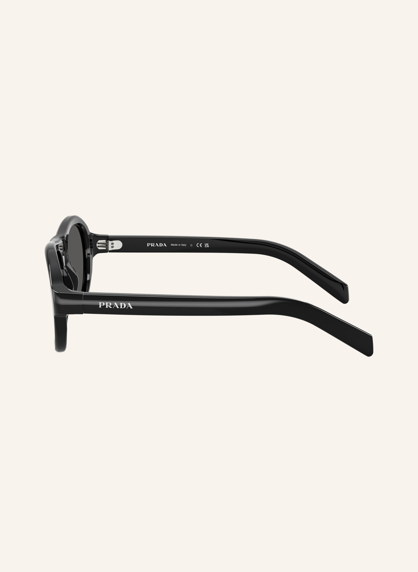 PRADA Solbrille PR D14S: SORT/ MØRKEGRÅ