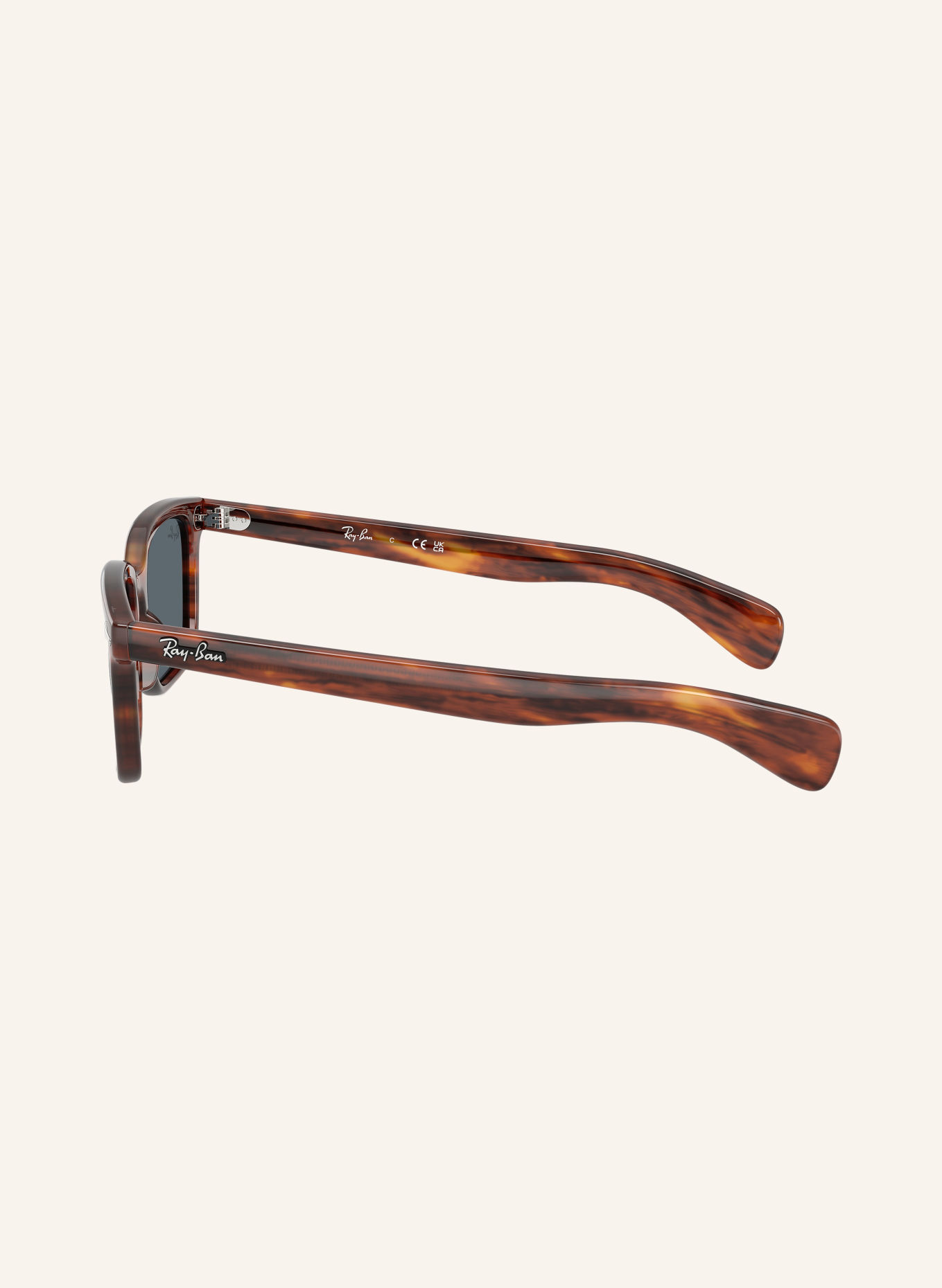 Ray-Ban Solbrille RB2234F: STRIPED HAVANA/ BLUE