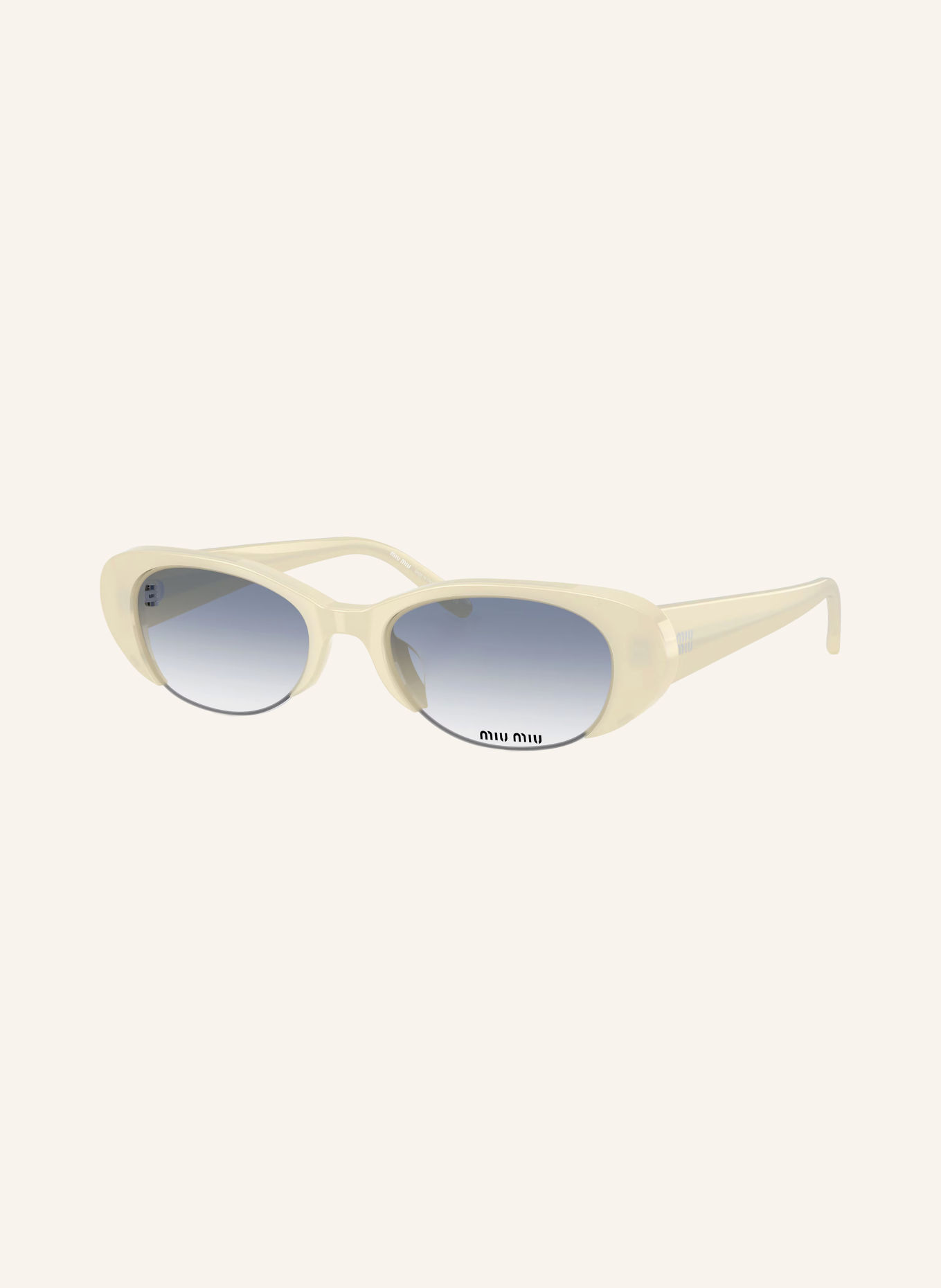 MIU MIU Solglasögon MU C05SU: VIT/LJUSBLÅ FÄRGÖVERGÅNG