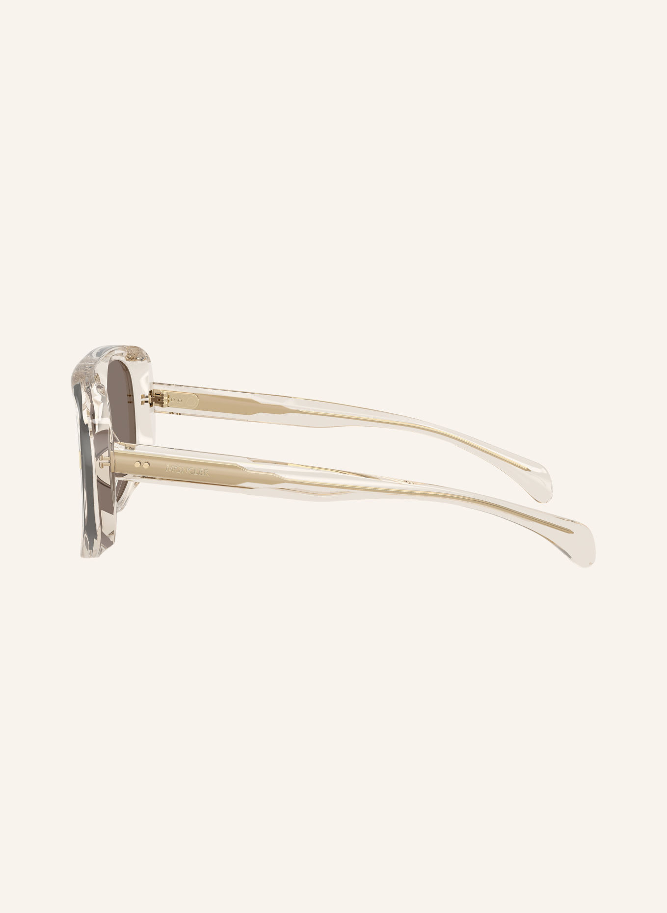 MONCLER Sunglasses ME6035U: WHITE/LIGHT BROWN MIRRORED