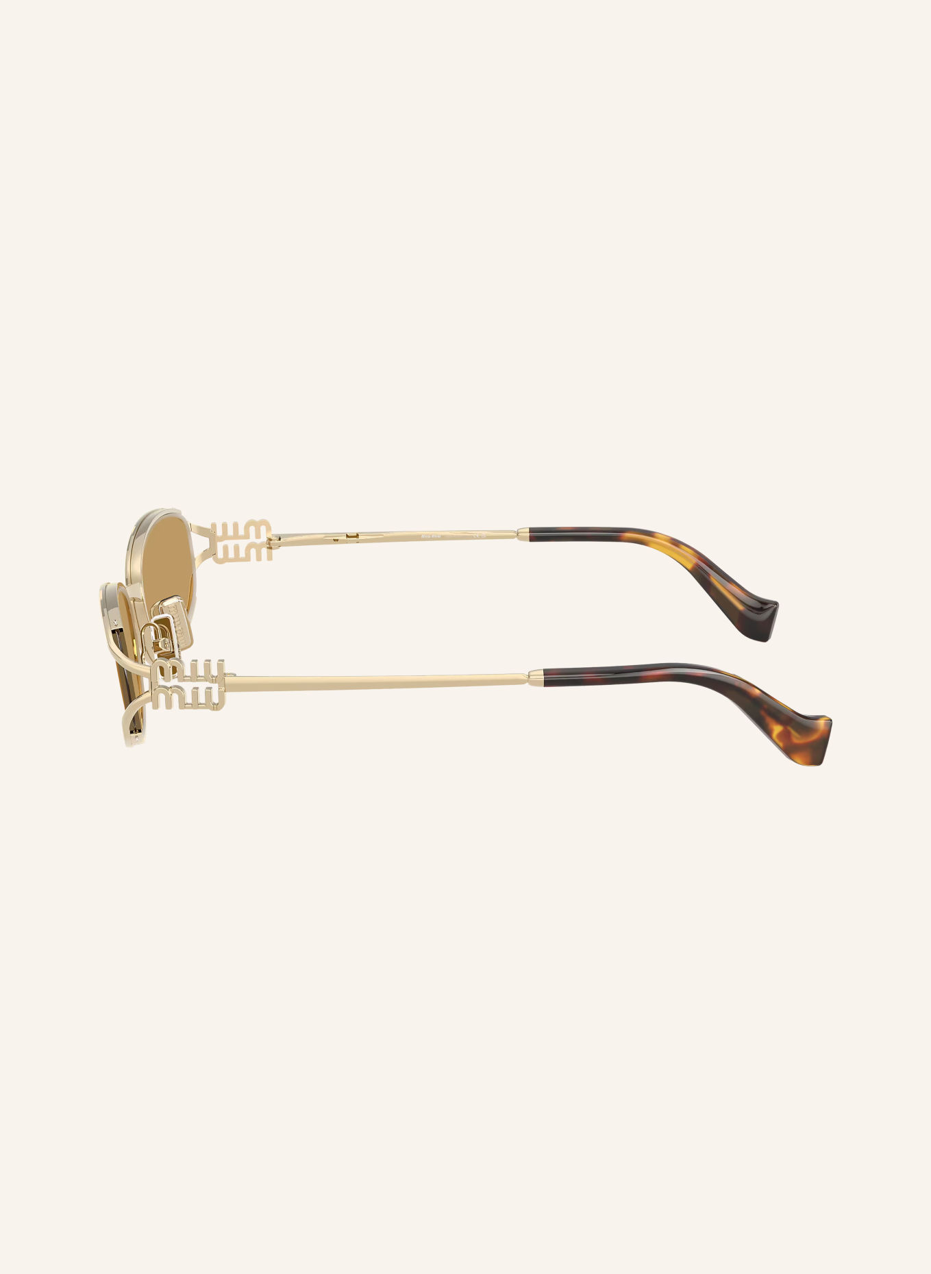 MIU MIU Solglasögon MU C51S: GULD/BRUNT
