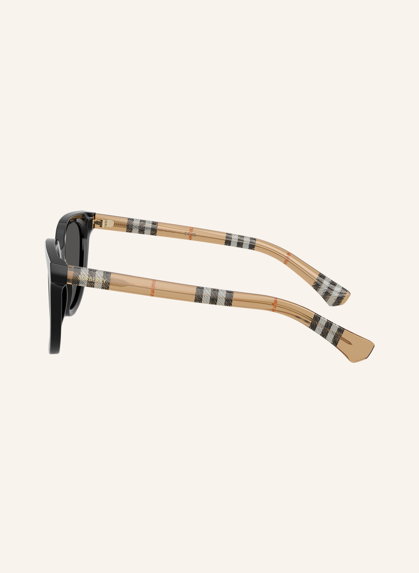 BURBERRY Solbrille BE4469F: SORT/MØRKEGRÅ