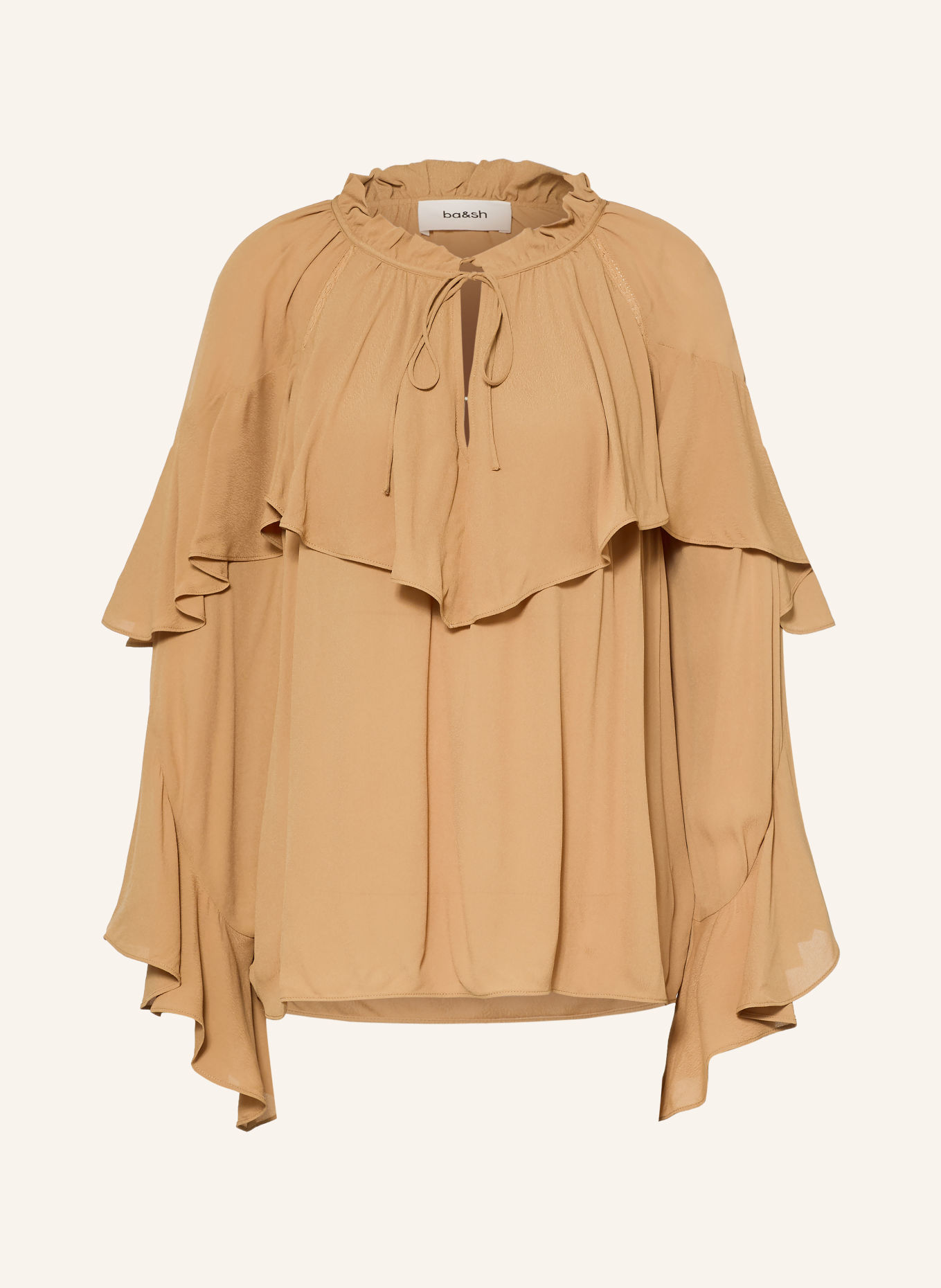 ba&sh Blusenshirt BETTY mit Volants: CAMEL