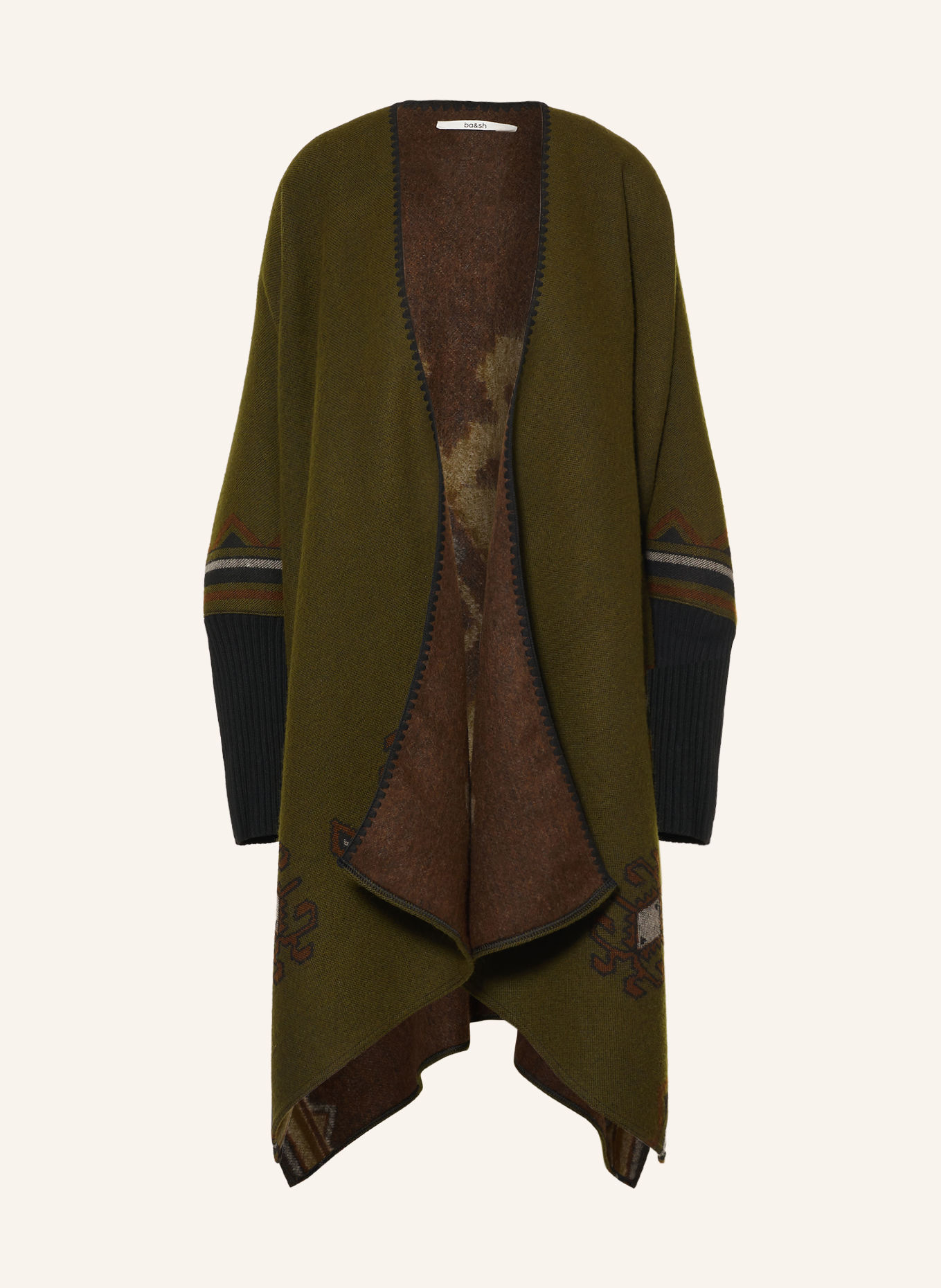 ba&sh Cape PONGO: KHAKI / BRAUN / SCHWARZ