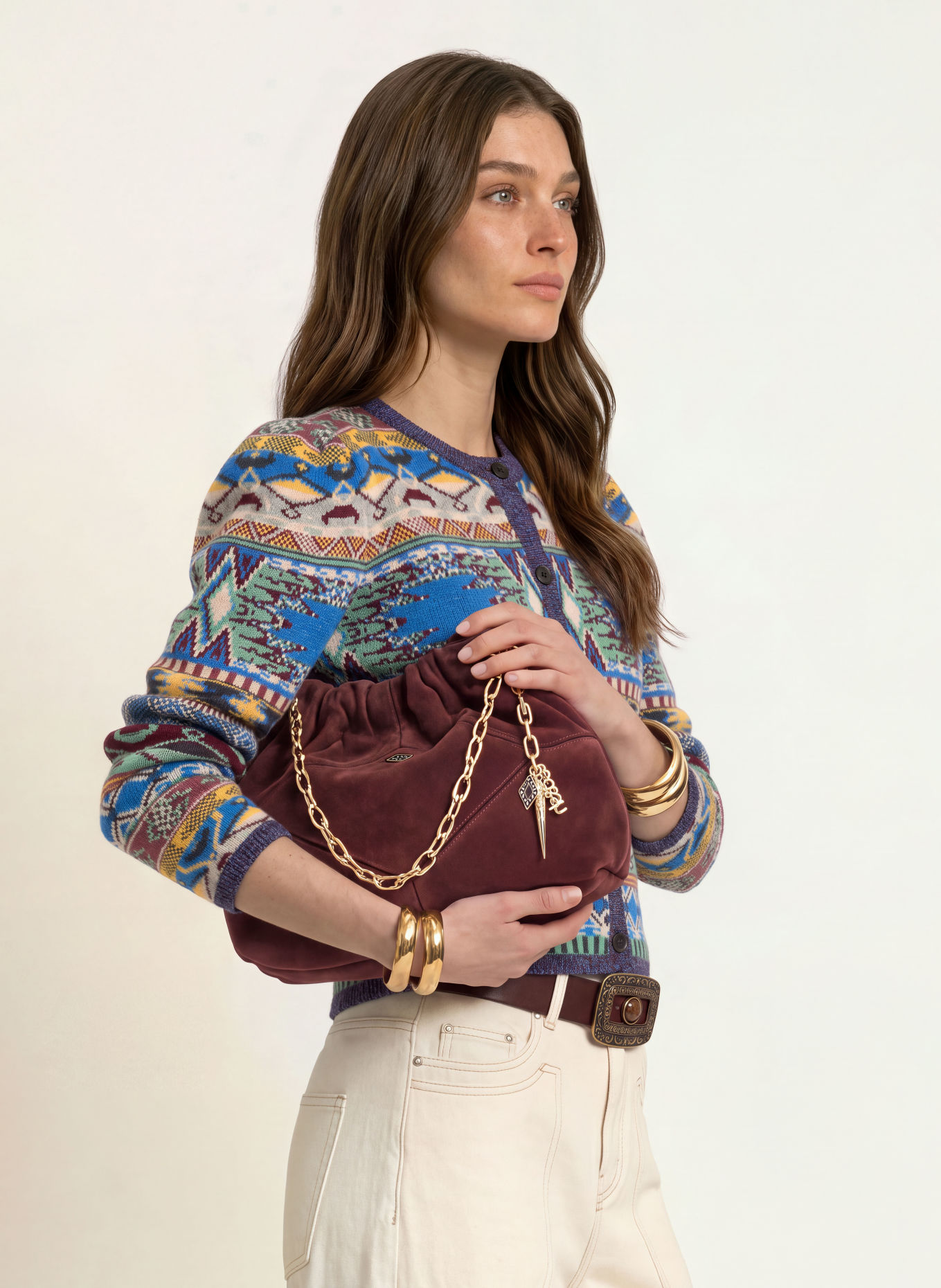 ba&sh Handtasche JUNE MINI: DUNKELROT
