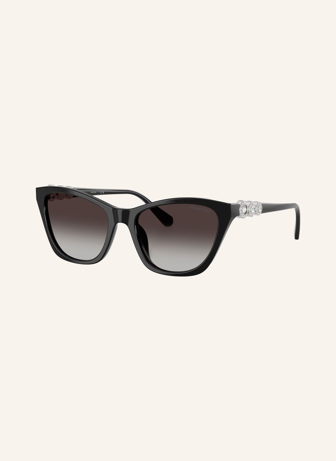 SWAROVSKI Zonnebril SK6068U: ZWART/GRIJS VERLOOP