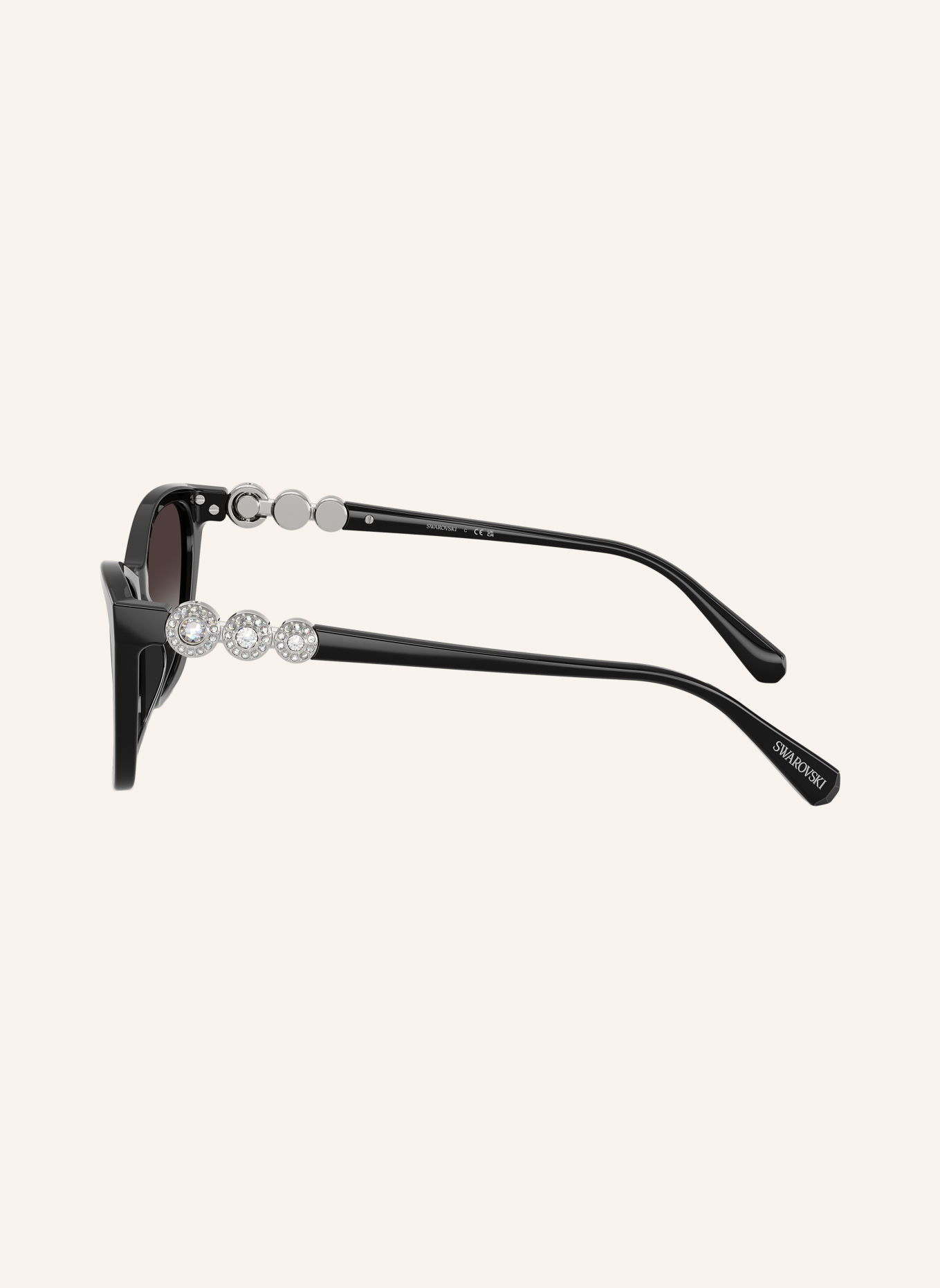 SWAROVSKI Zonnebril SK6068U: ZWART/GRIJS VERLOOP