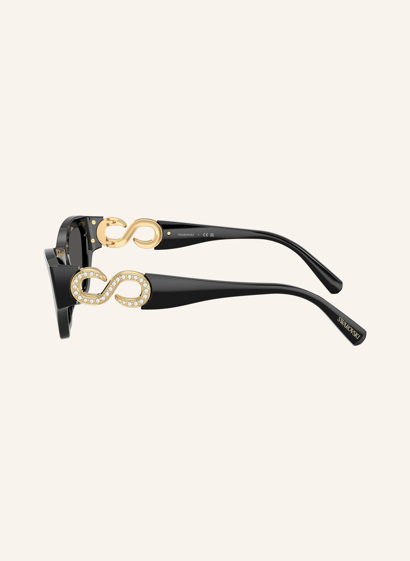 SWAROVSKI Zonnebril SK6076U: ZWART/ DONKERGRIJS