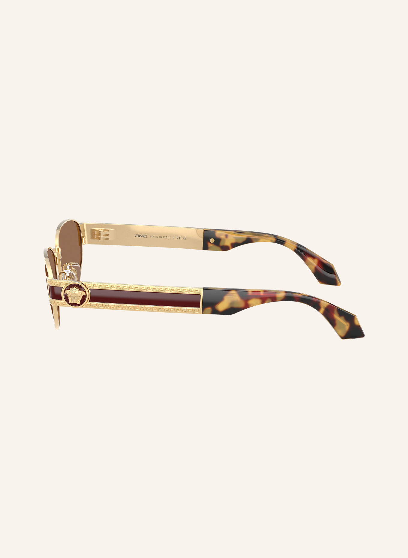 VERSACE Sunglasses VE2304: GOLD/ DARK BROWN
