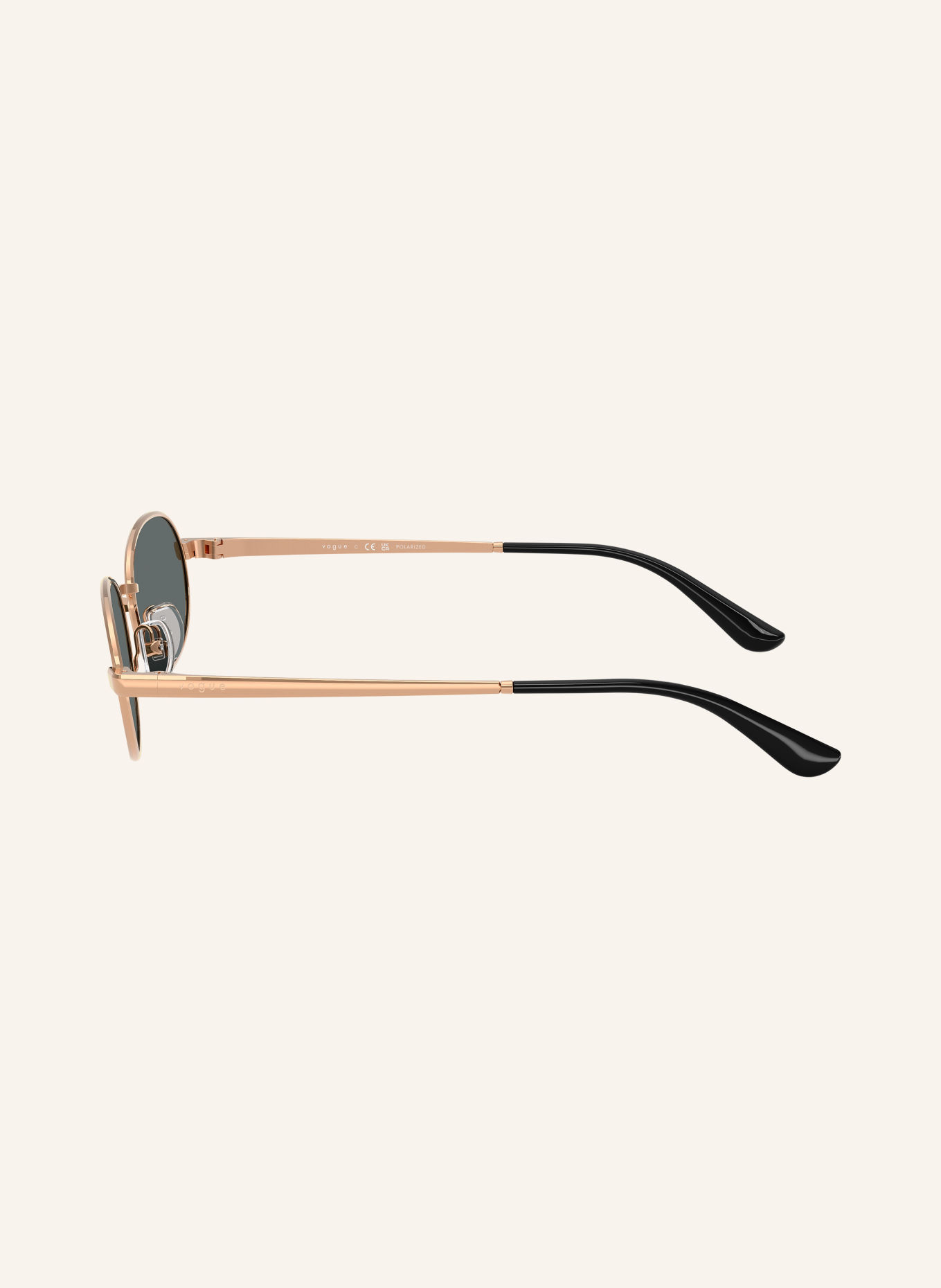 VOGUE Zonnebril VO4353S: ROSÉGOLD/ DONKERGRIJS GEPOLARISEERD