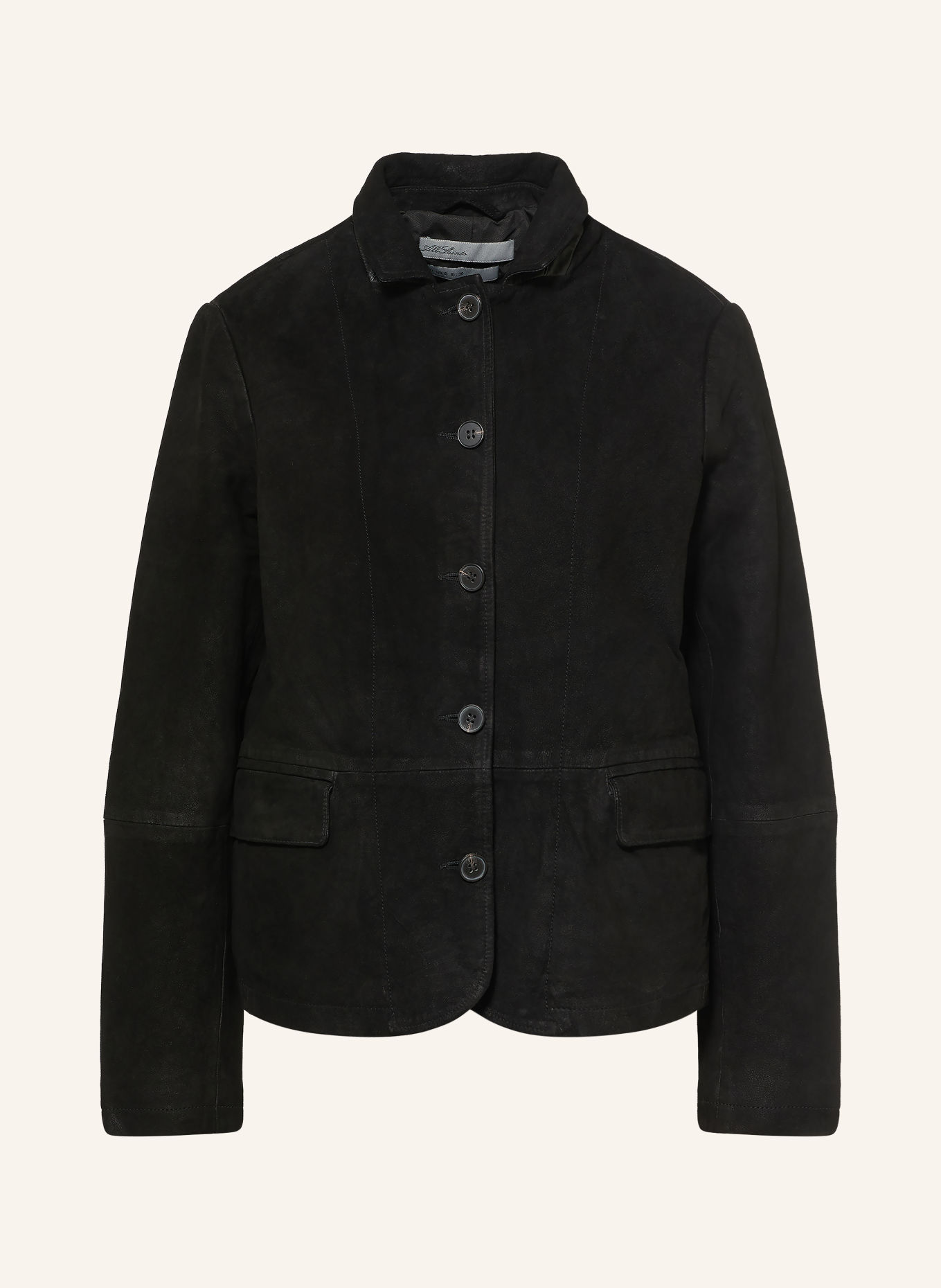 ALLSAINTS Leren jas SURVEYA: ZWART