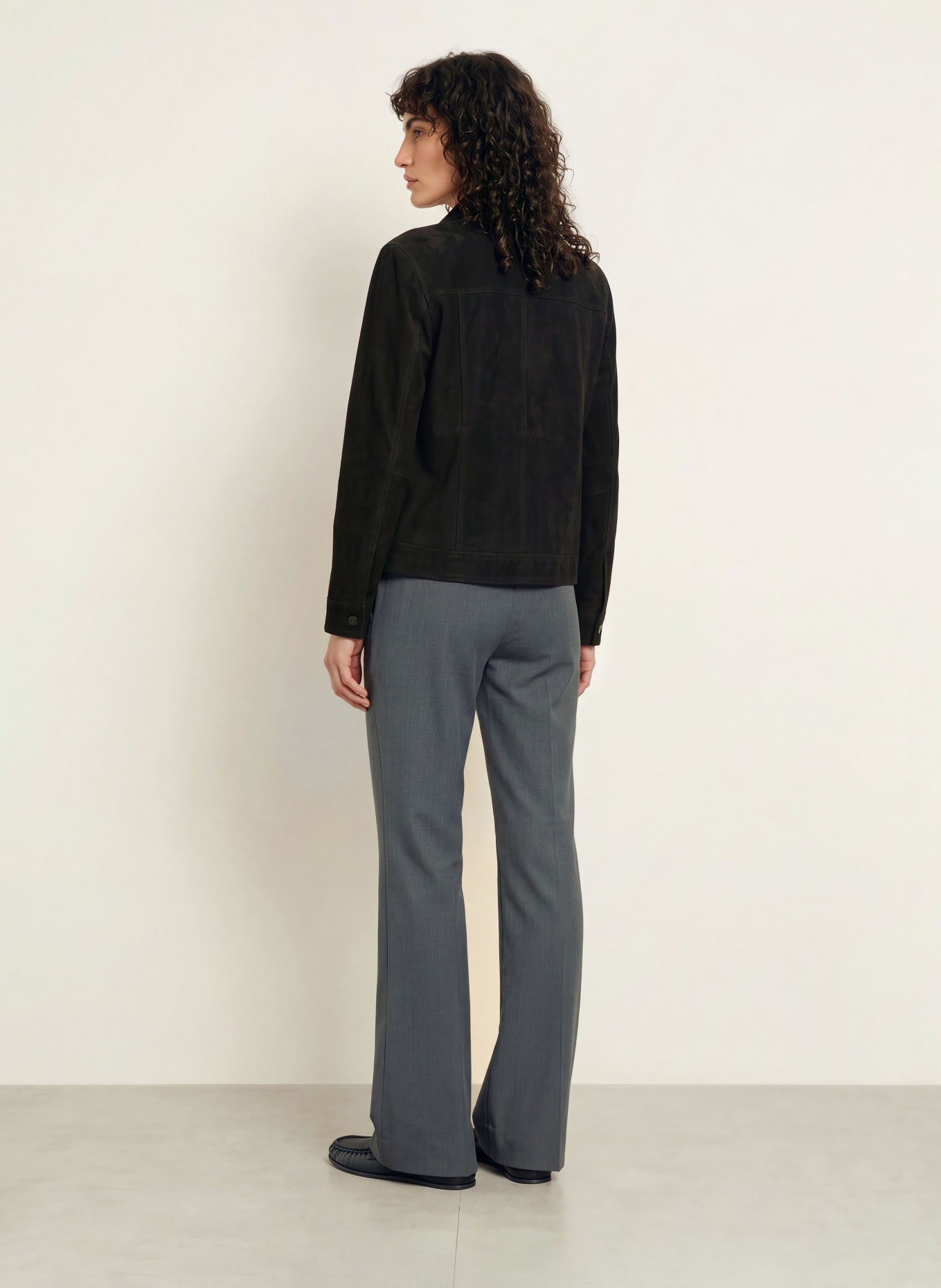 ALLSAINTS Leren jas SURVEYA: ZWART