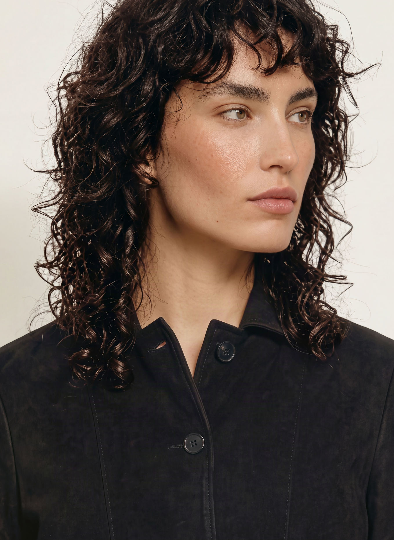 ALLSAINTS Leren jas SURVEYA: ZWART