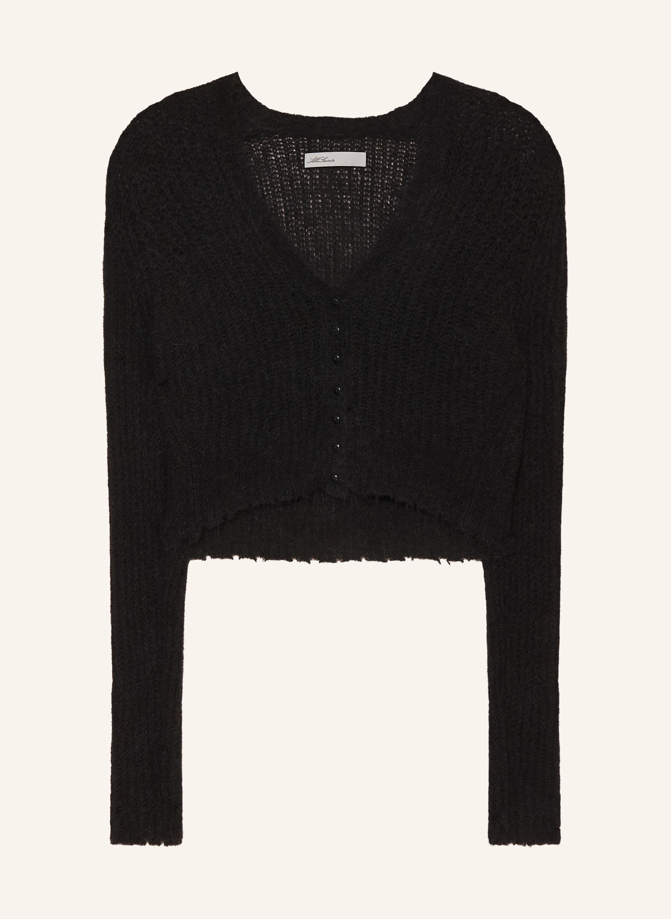 ALLSAINTS Vest MABEL met alpaca: ZWART