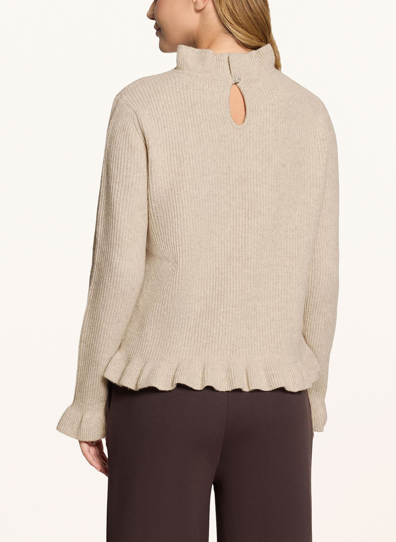 CARTOON Pullover mit Rüschen: BEIGE