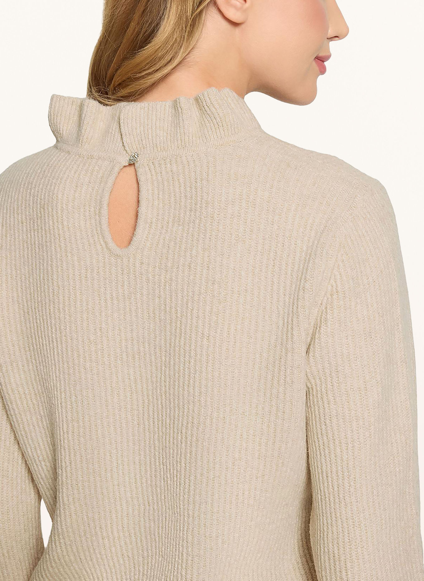 CARTOON Pullover mit Rüschen: BEIGE