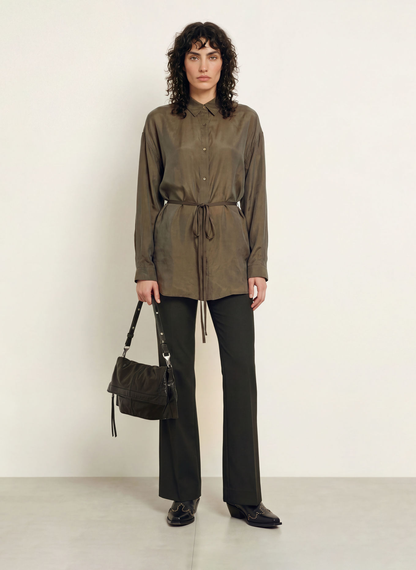 ALLSAINTS Overhemdblouse ILANA: OLIJF