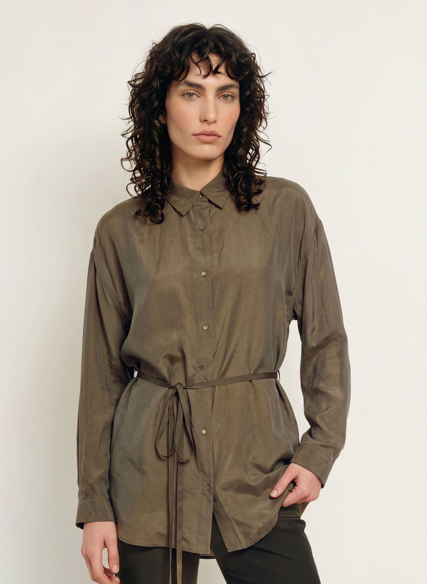 ALLSAINTS Overhemdblouse ILANA: OLIJF