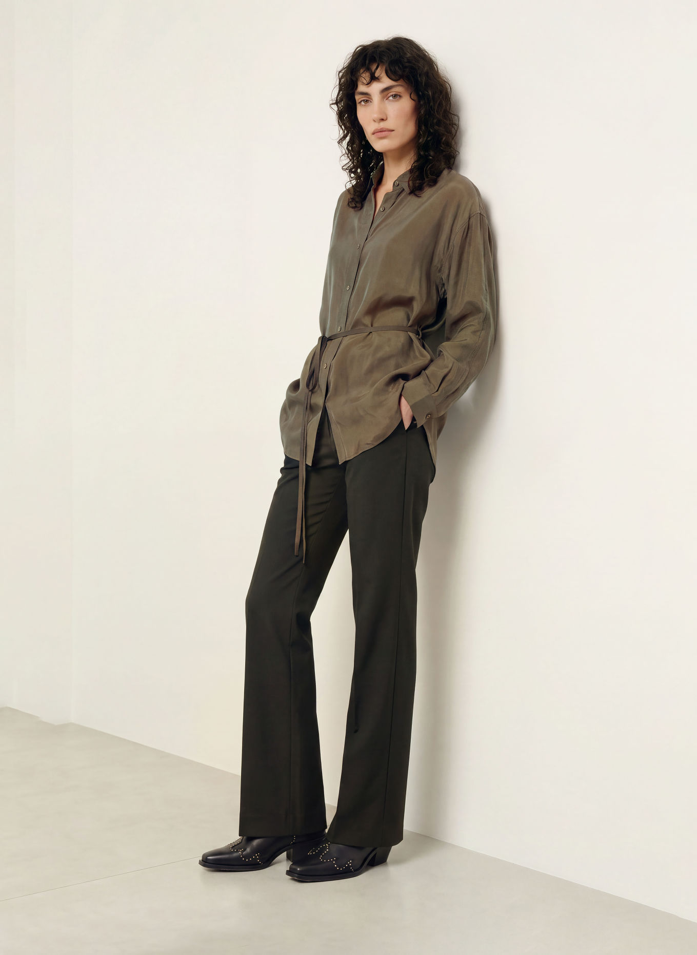 ALLSAINTS Overhemdblouse ILANA: OLIJF