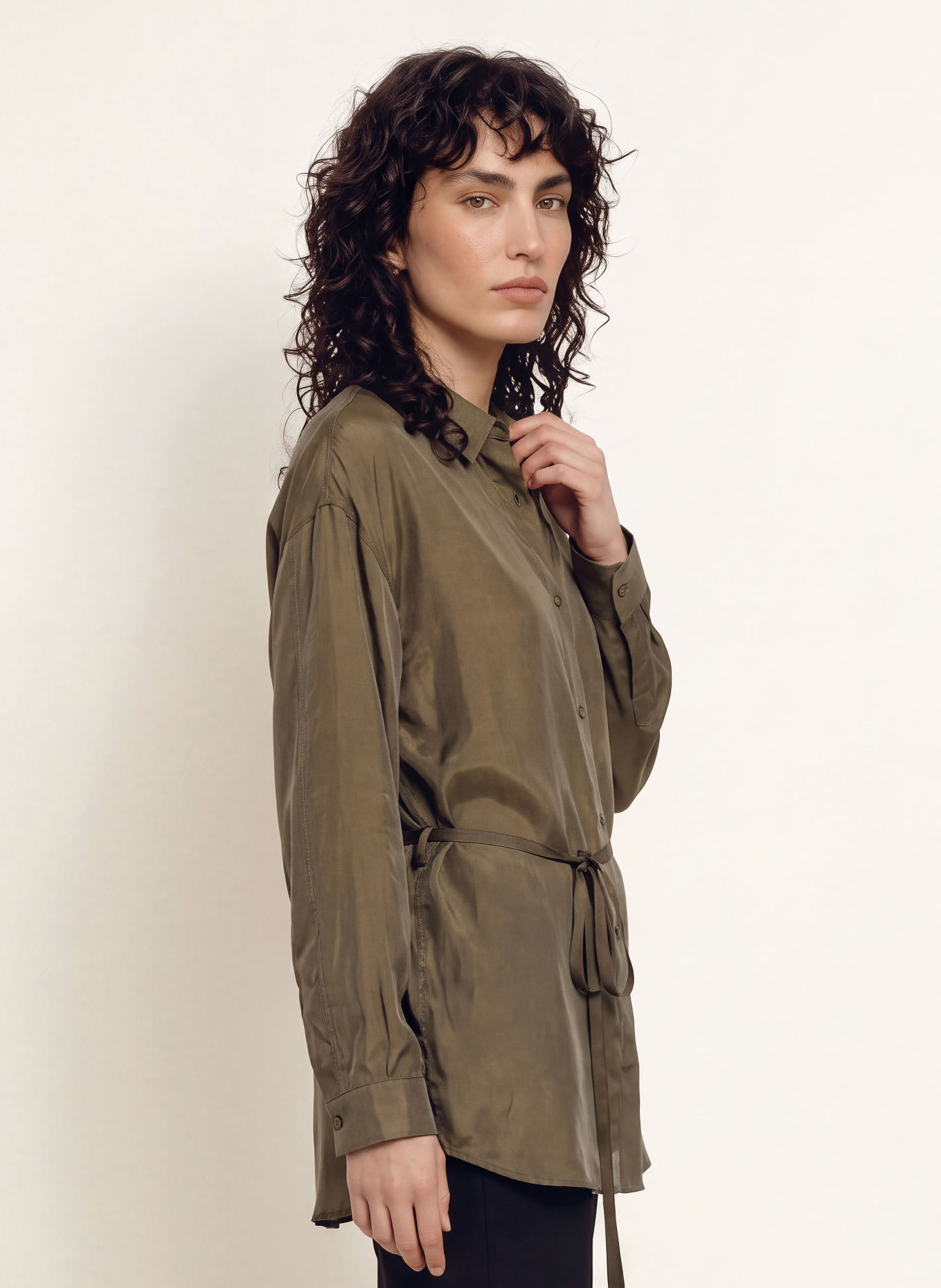 ALLSAINTS Overhemdblouse ILANA: OLIJF