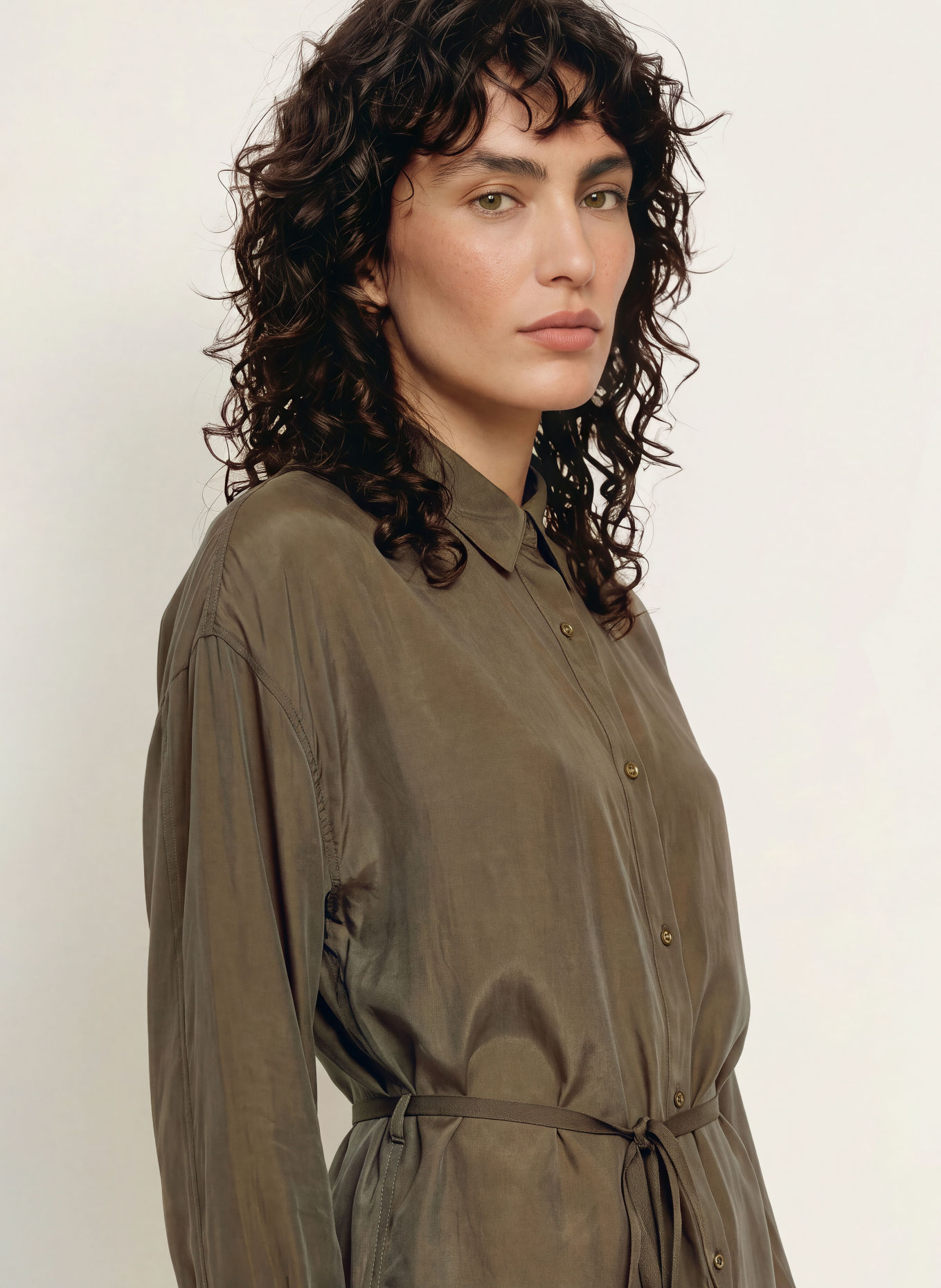 ALLSAINTS Overhemdblouse ILANA: OLIJF