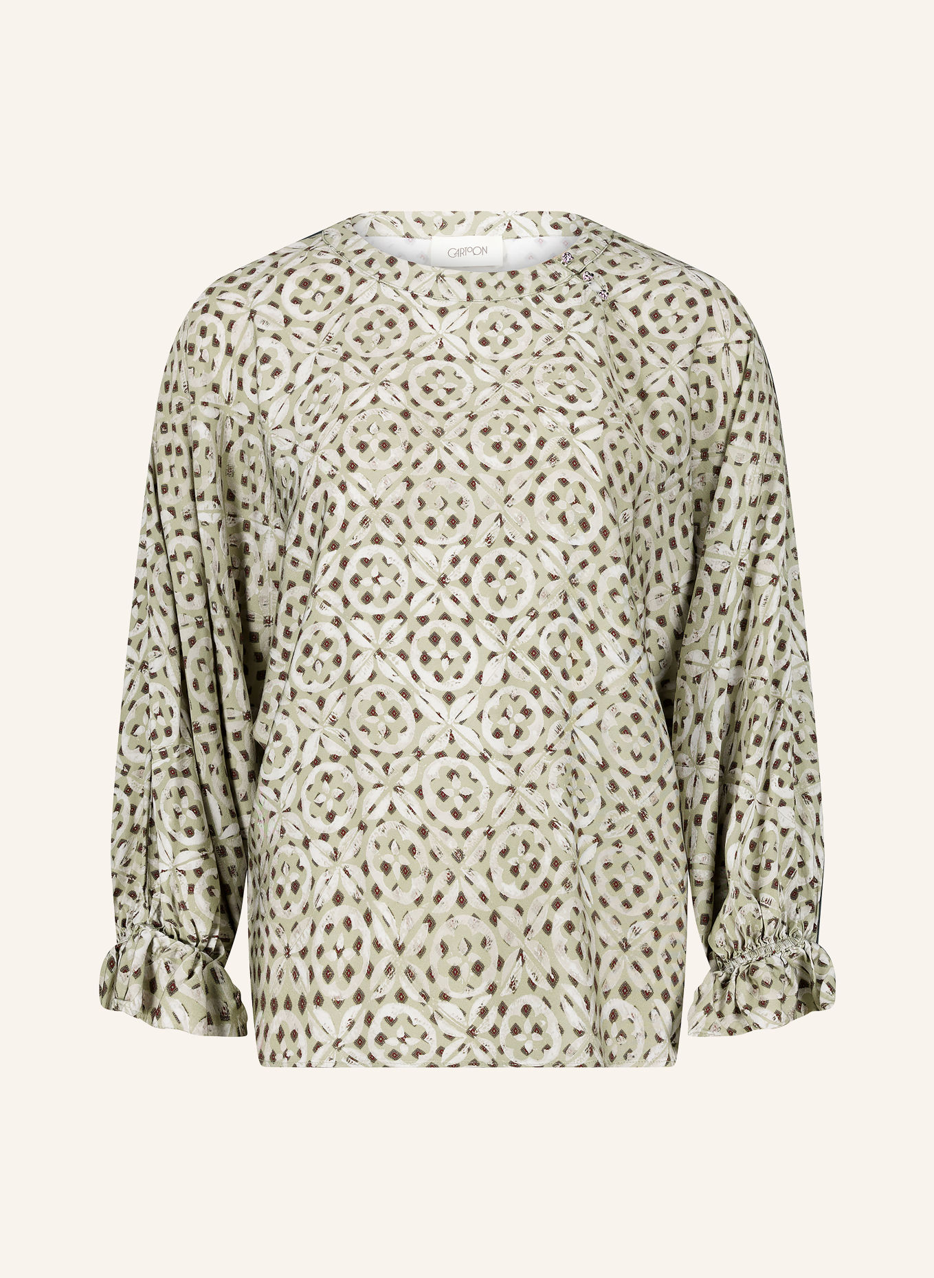 CARTOON Shirt blouse: MINT / BROWN / ECRU
