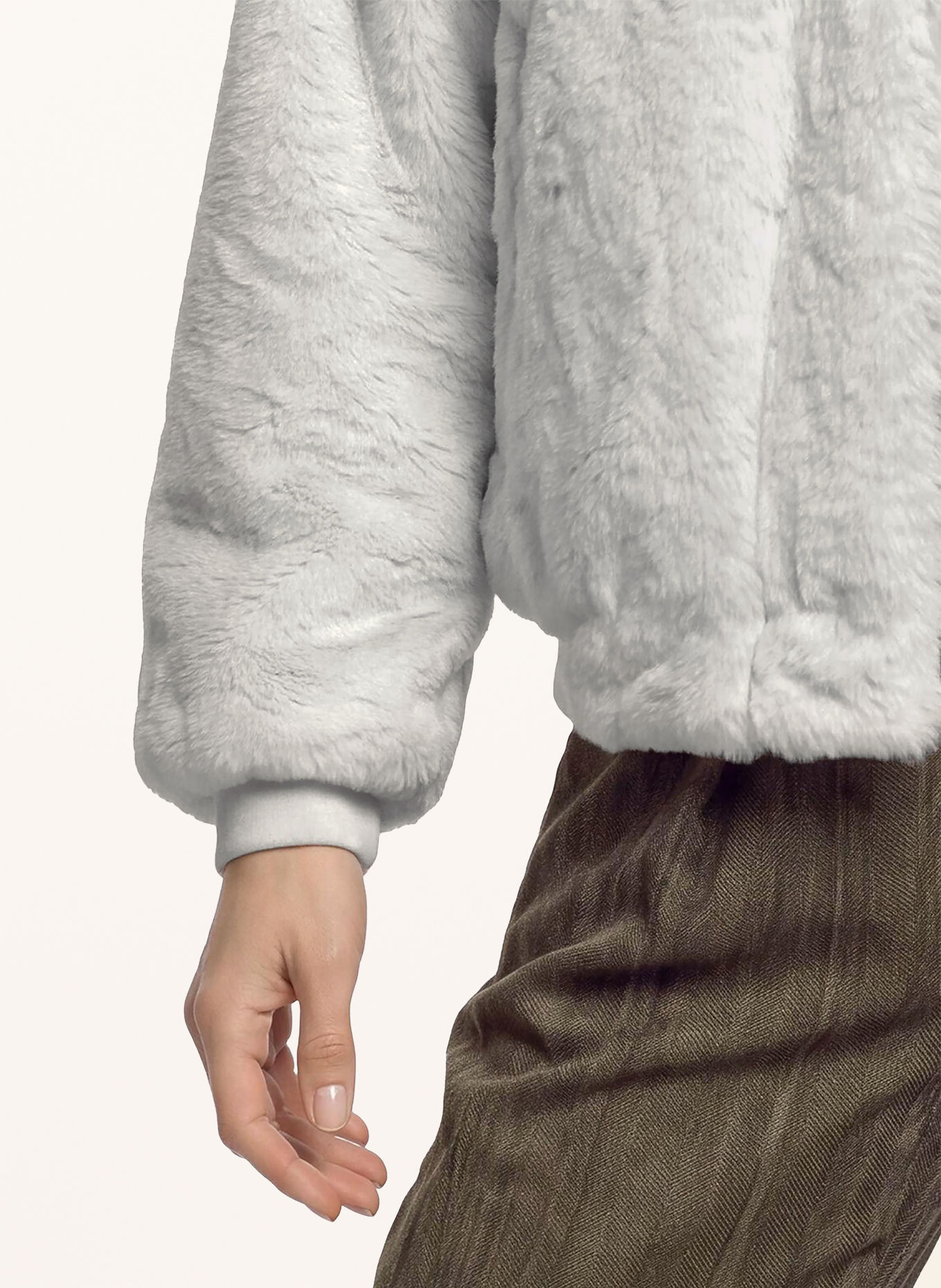 CARTOON Blouson van kunstbont: WIT
