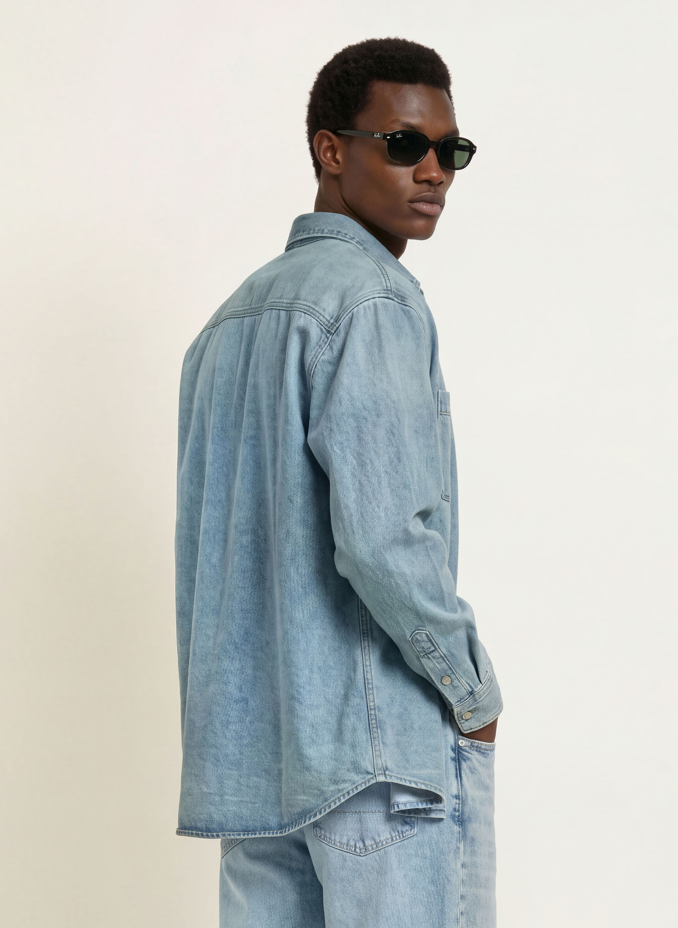 ALLSAINTS Jeanshemd GLEASON Slim Fit: LICHTBLAUW