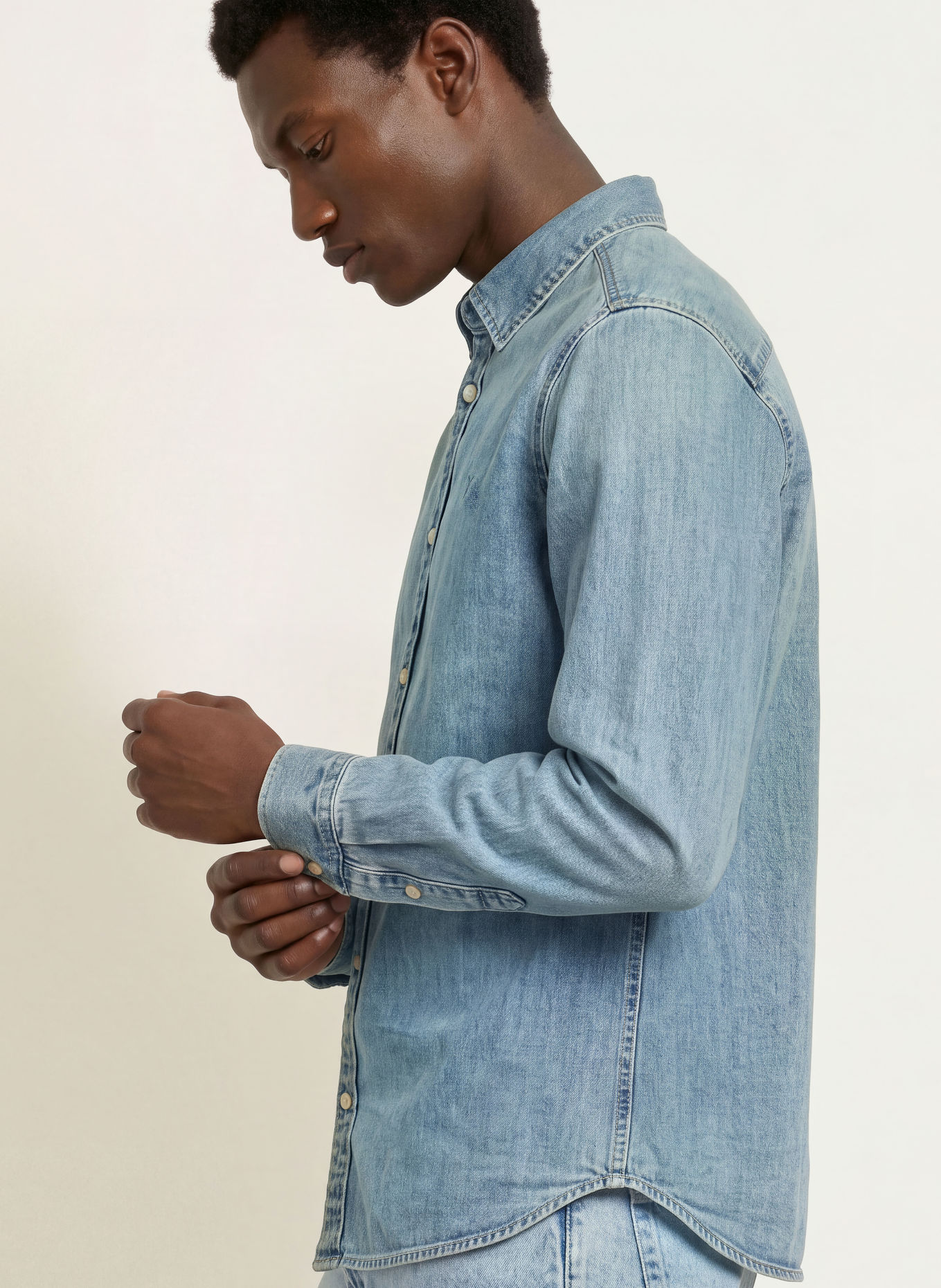 ALLSAINTS Jeanshemd GLEASON Slim Fit: LICHTBLAUW