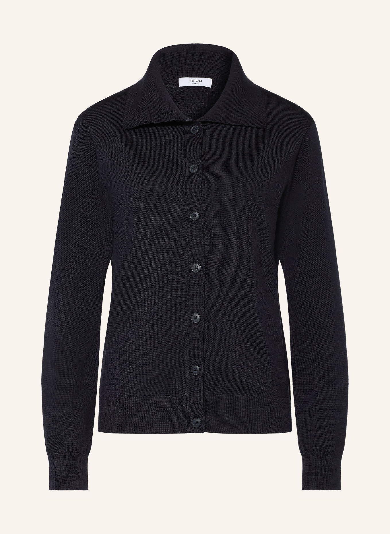 REISS GALE Cardigan: DARK BLUE
