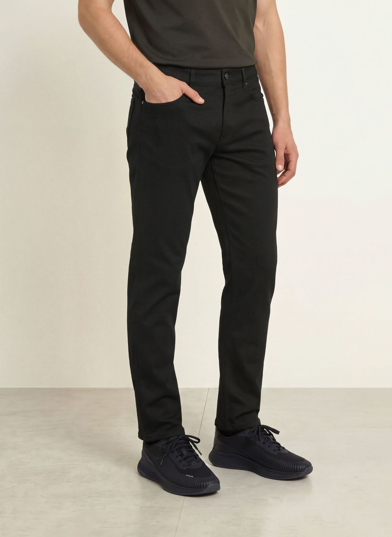 BOSS Bukser SPIRIT70 Tapered Fit: SORT