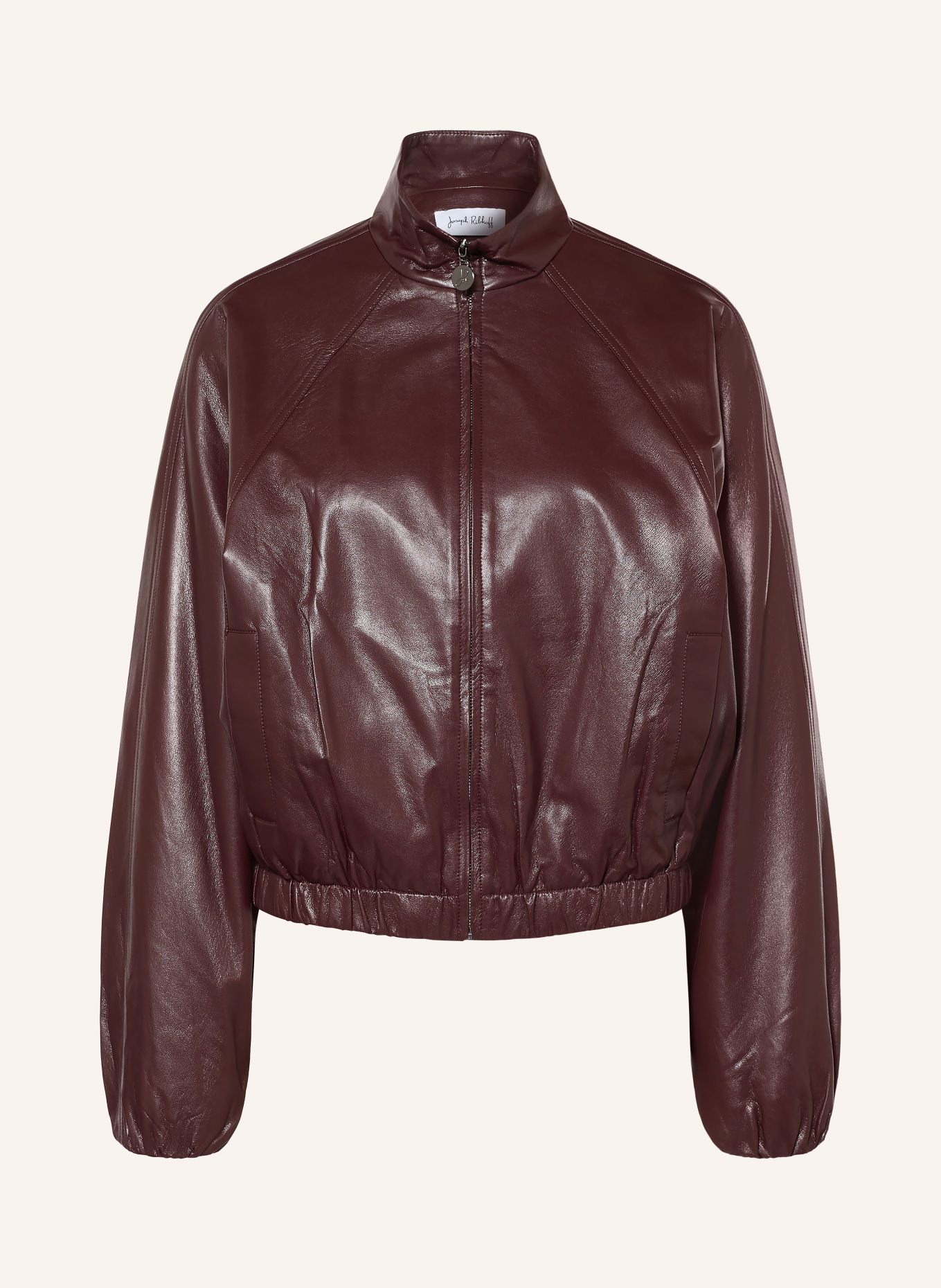 Joseph Ribkoff Blouson in Lederoptik: DUNKELROT