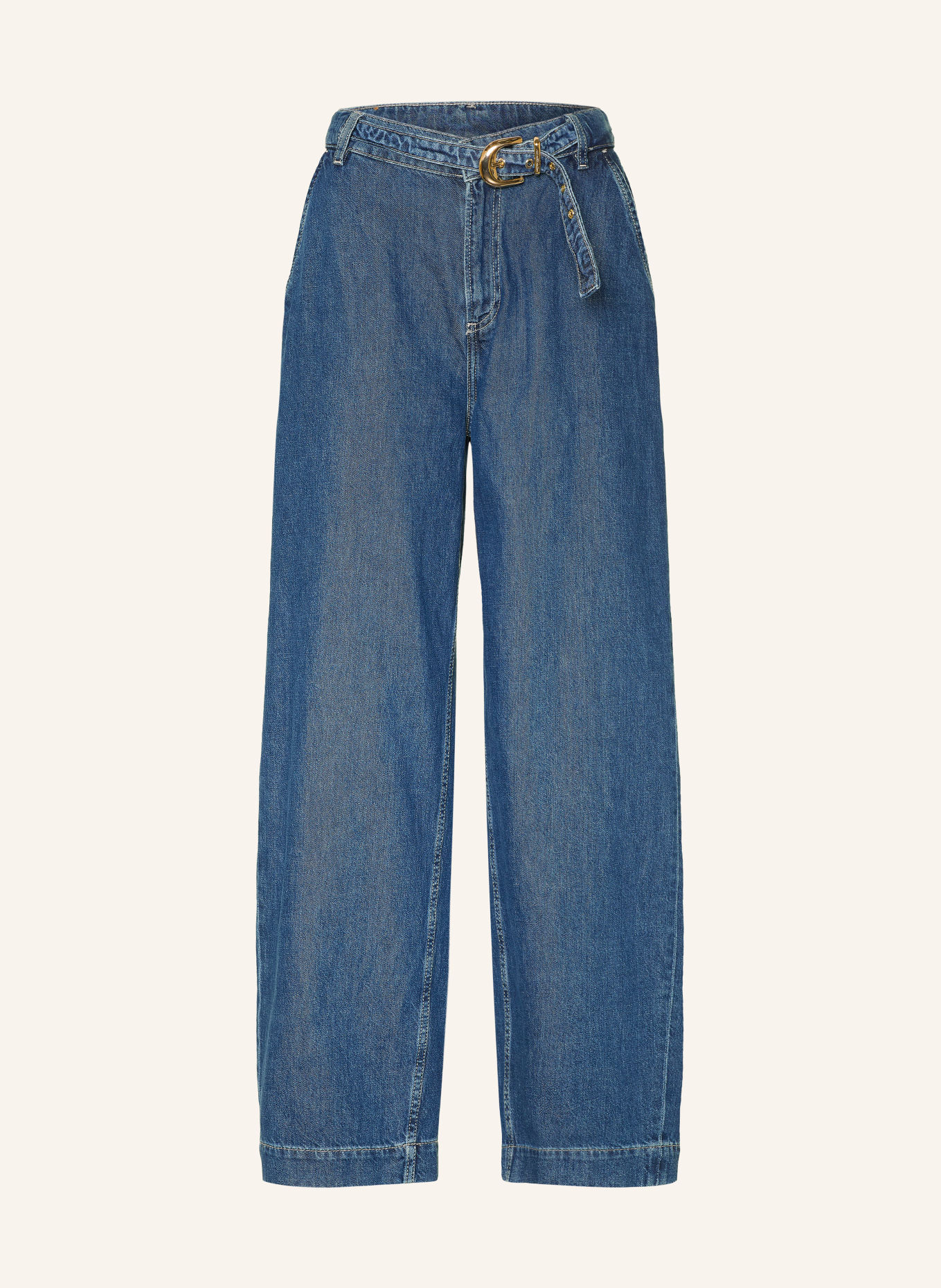 CLAUDIE PIERLOT Jeansy typu barrel: 0017 BLUE DENIM