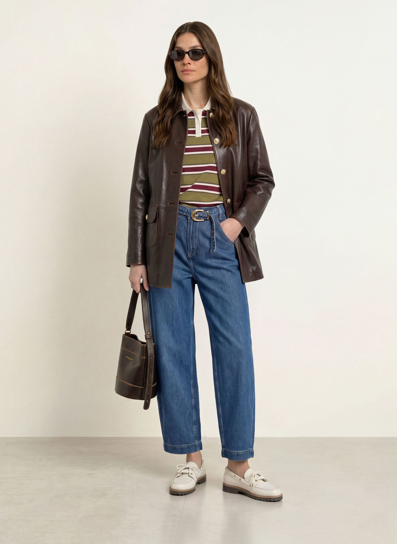 CLAUDIE PIERLOT Jeansy typu barrel: 0017 BLUE DENIM