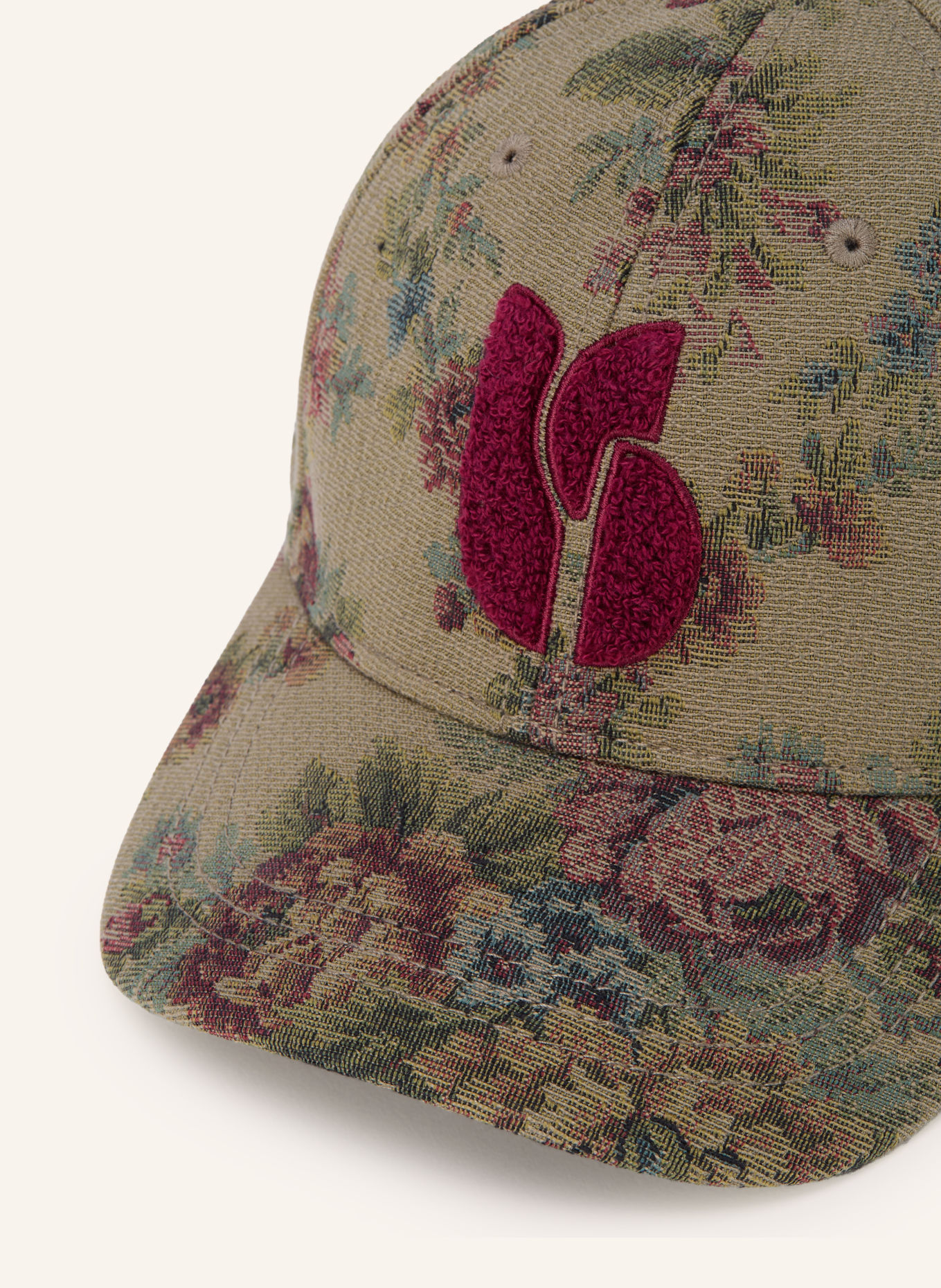 ba&sh Șapcă Jacquard HANNY: KAKI / FUCSIA / VERDE